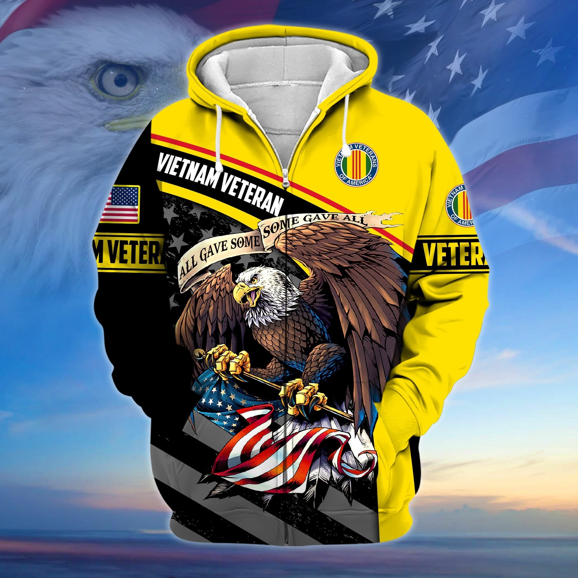 Premium All Gave Some Some Gave All US Veteran Zip Hoodie APVC140902