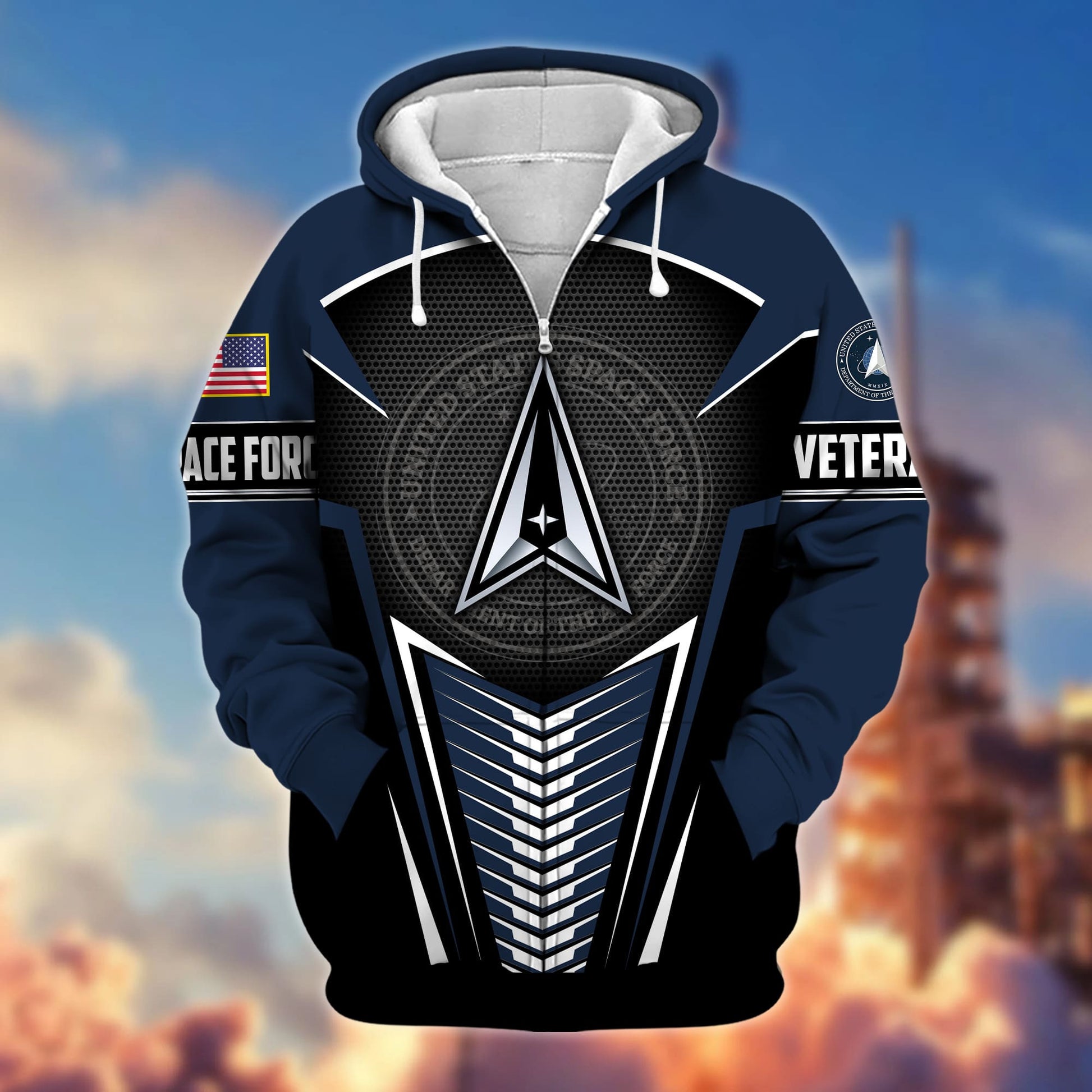 Premium Proudly Served US Veteran Zip Hoodie APVC180901