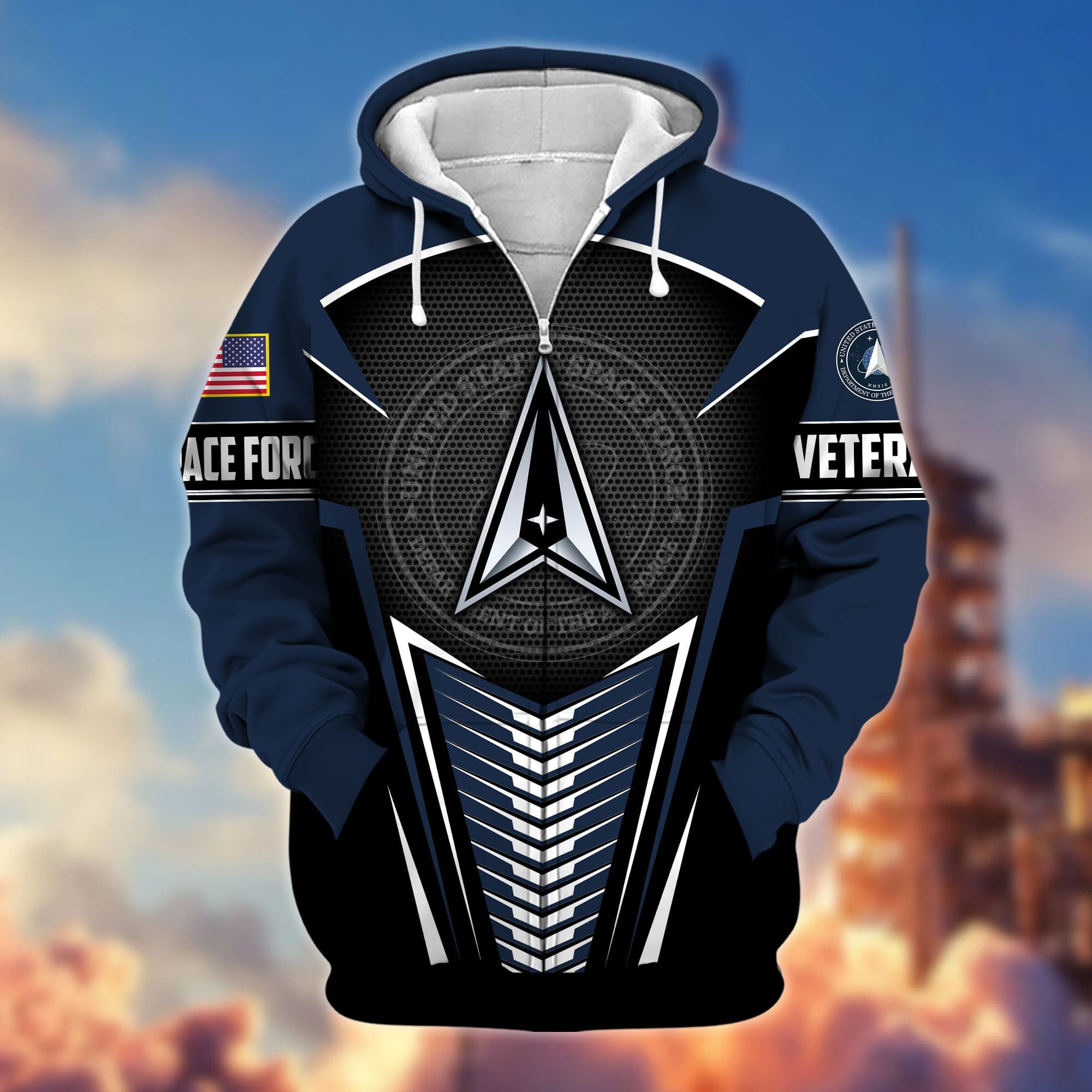 Premium Proudly Served US Veteran Zip Hoodie APVC180901