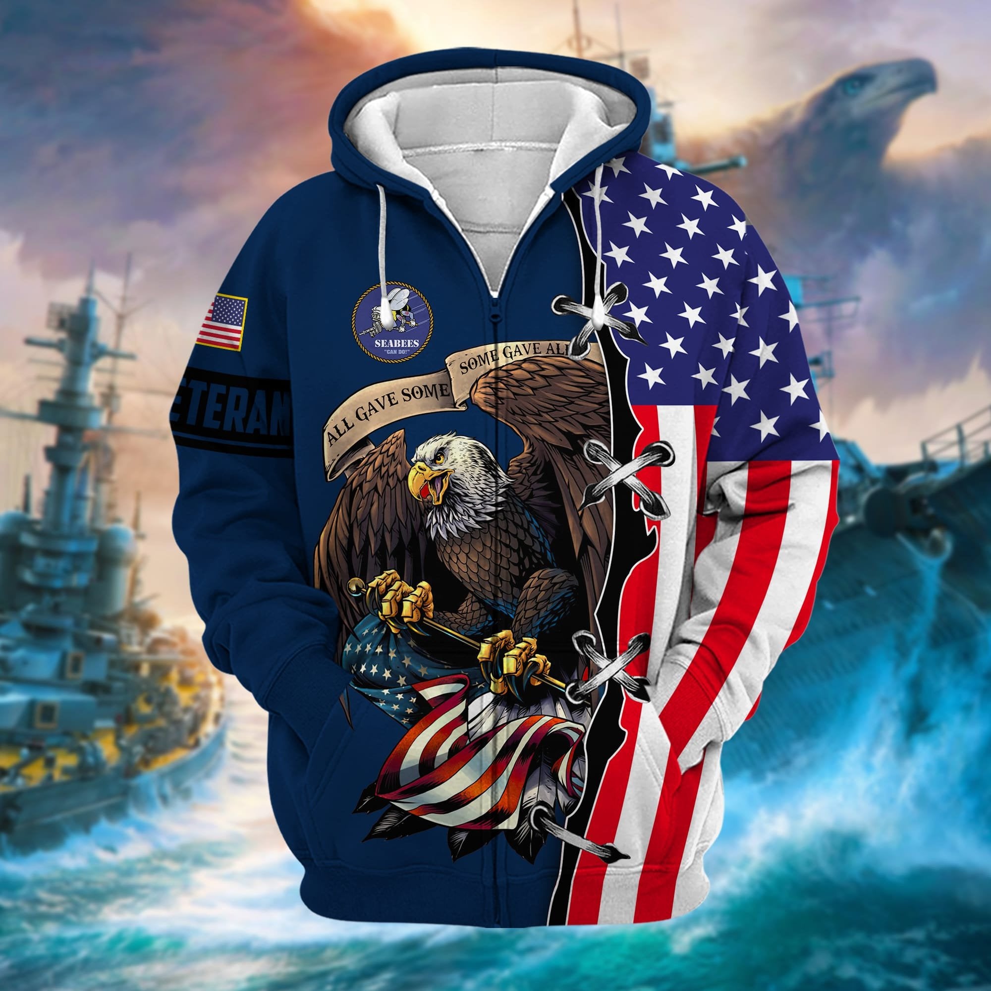 Premium US Veteran Zip Hoodie NPVC260803