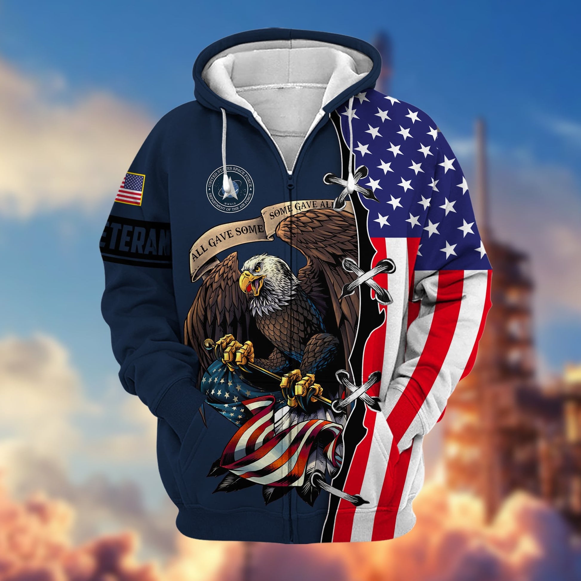 Premium US Veteran Zip Hoodie NPVC260803
