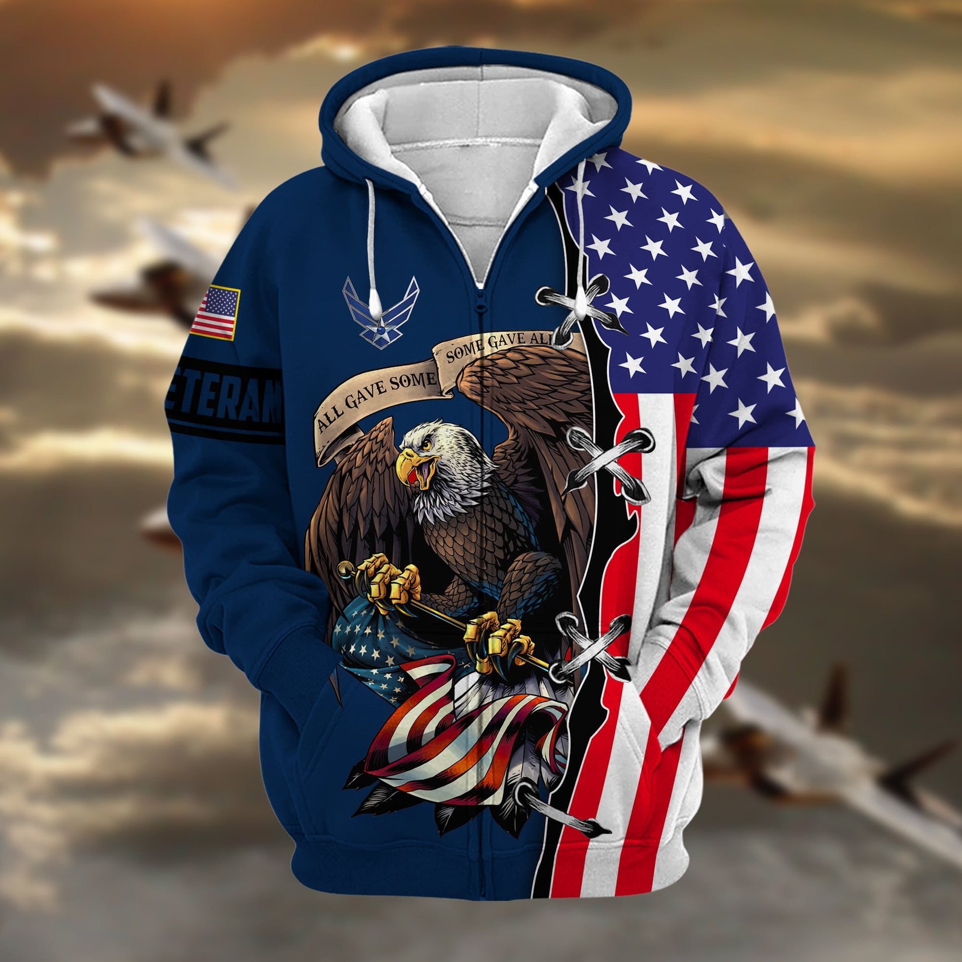 Premium US Veteran Zip Hoodie NPVC260803