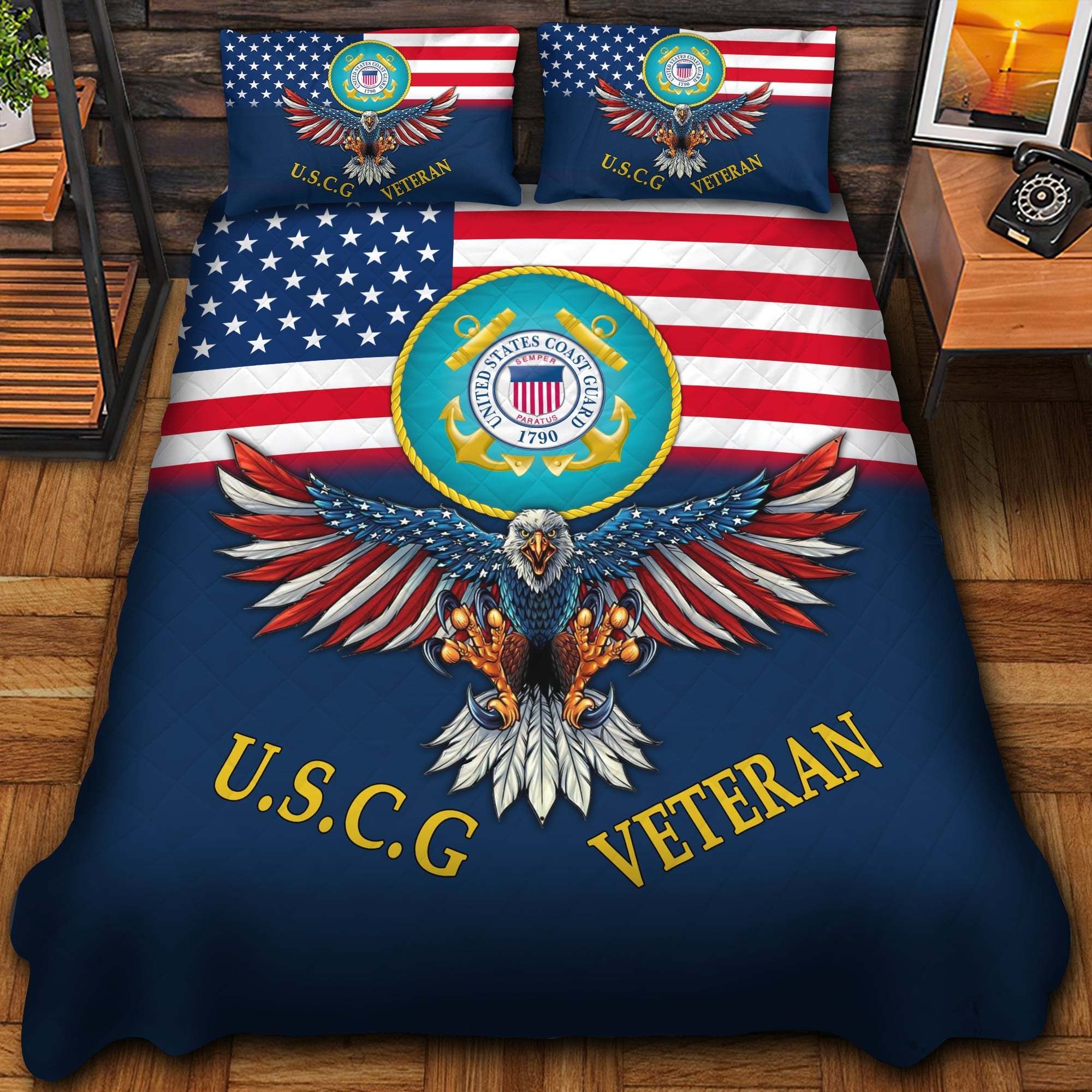 Premium Multiple US Military Services Veteran Bedding Set APVC240903