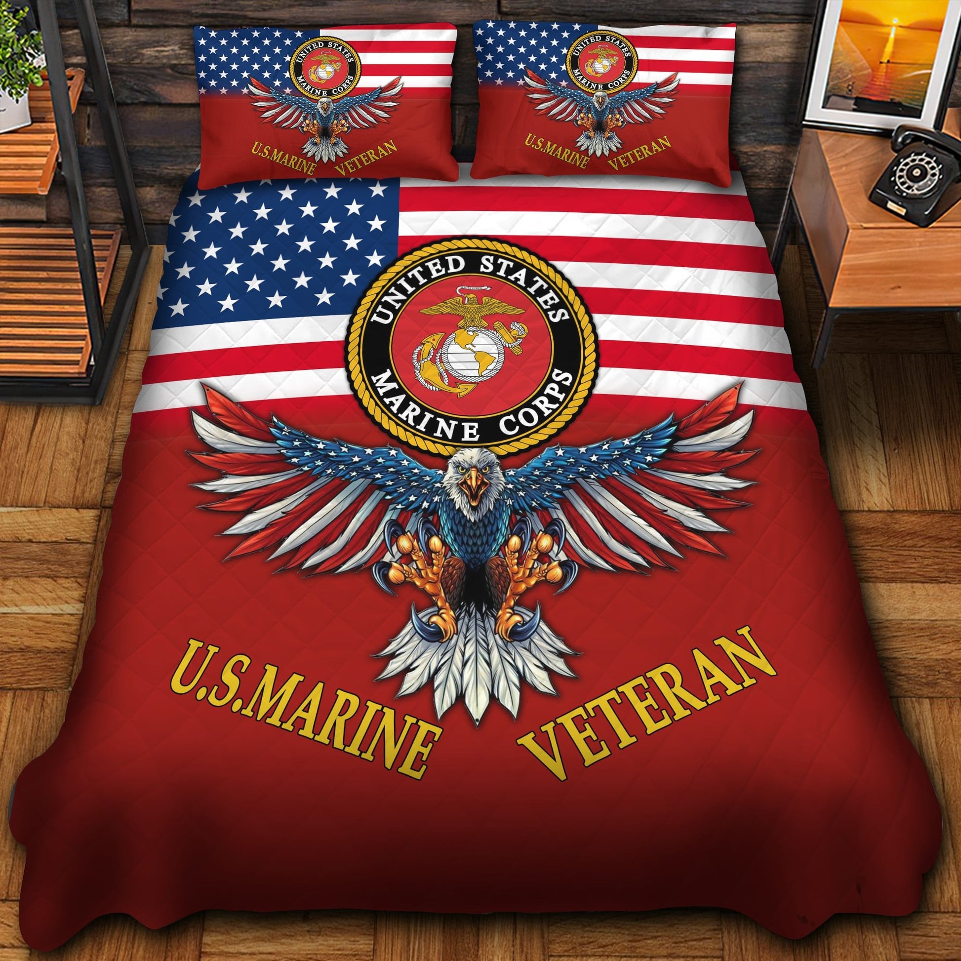 Premium Multiple US Military Services Veteran Bedding Set APVC240903