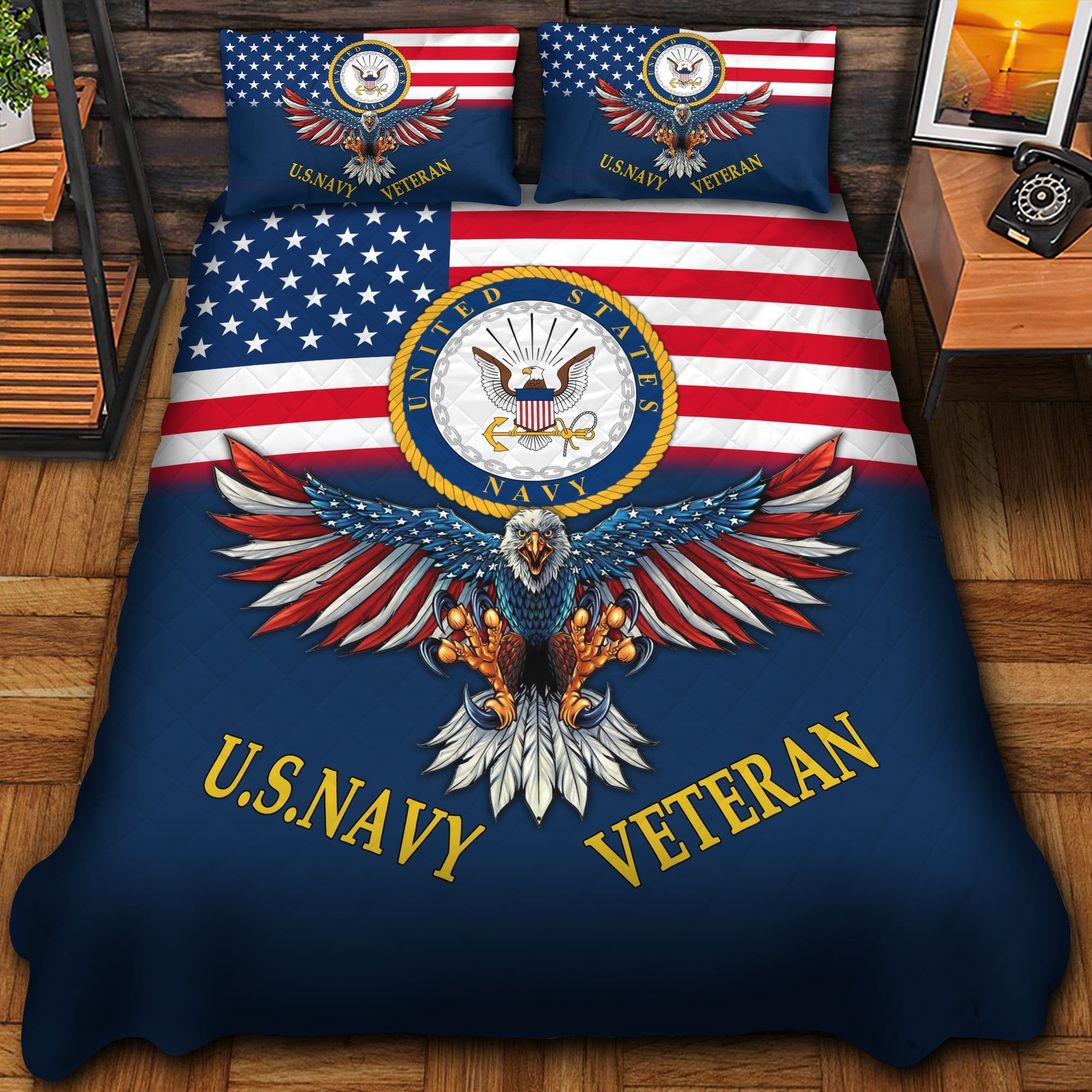Premium Multiple US Military Services Veteran Bedding Set APVC240903