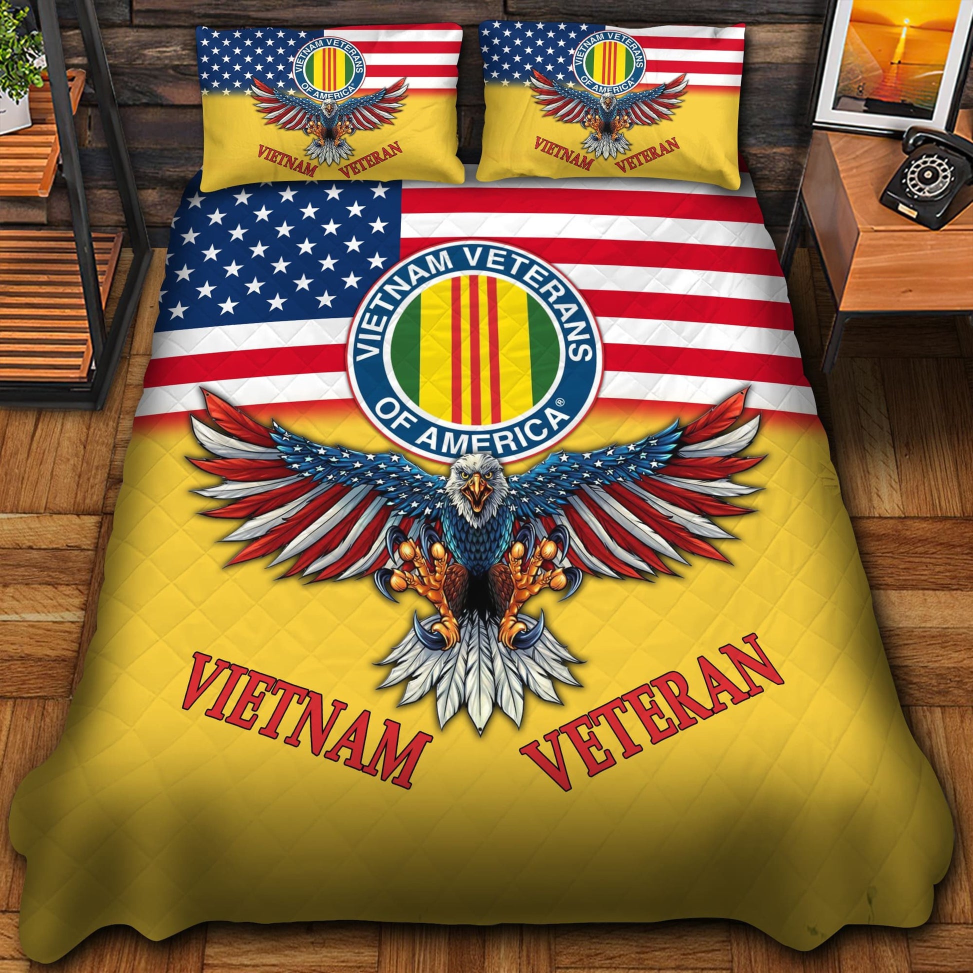 Premium Multiple US Military Services Veteran Bedding Set APVC240903