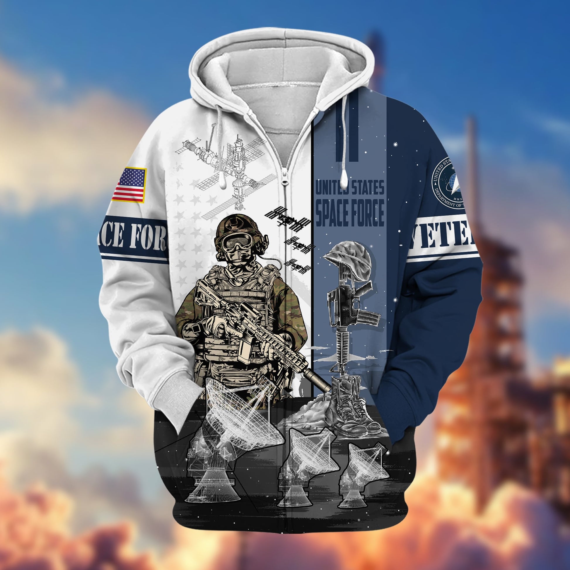 Premium Honoring All Who Served US Veteran Zip Hoodie APVC220904