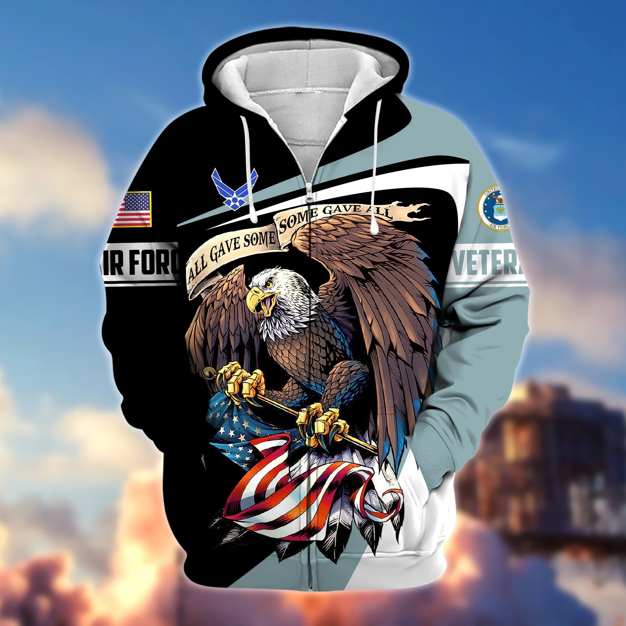 Premium Eagle US Veteran Zip Hoodie APVC220902