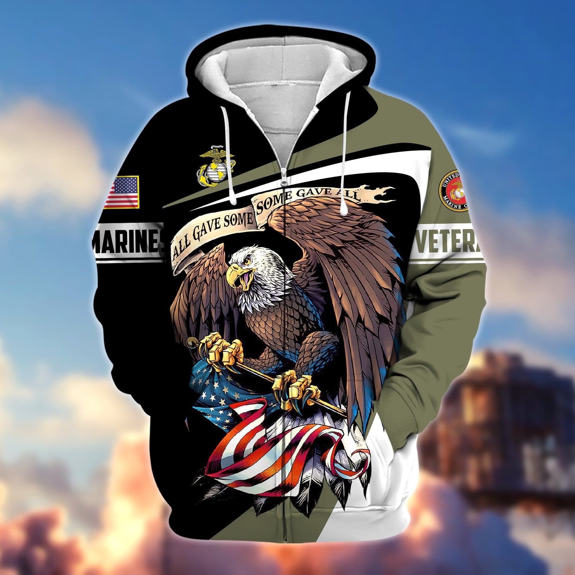 Premium Eagle US Veteran Zip Hoodie APVC220902