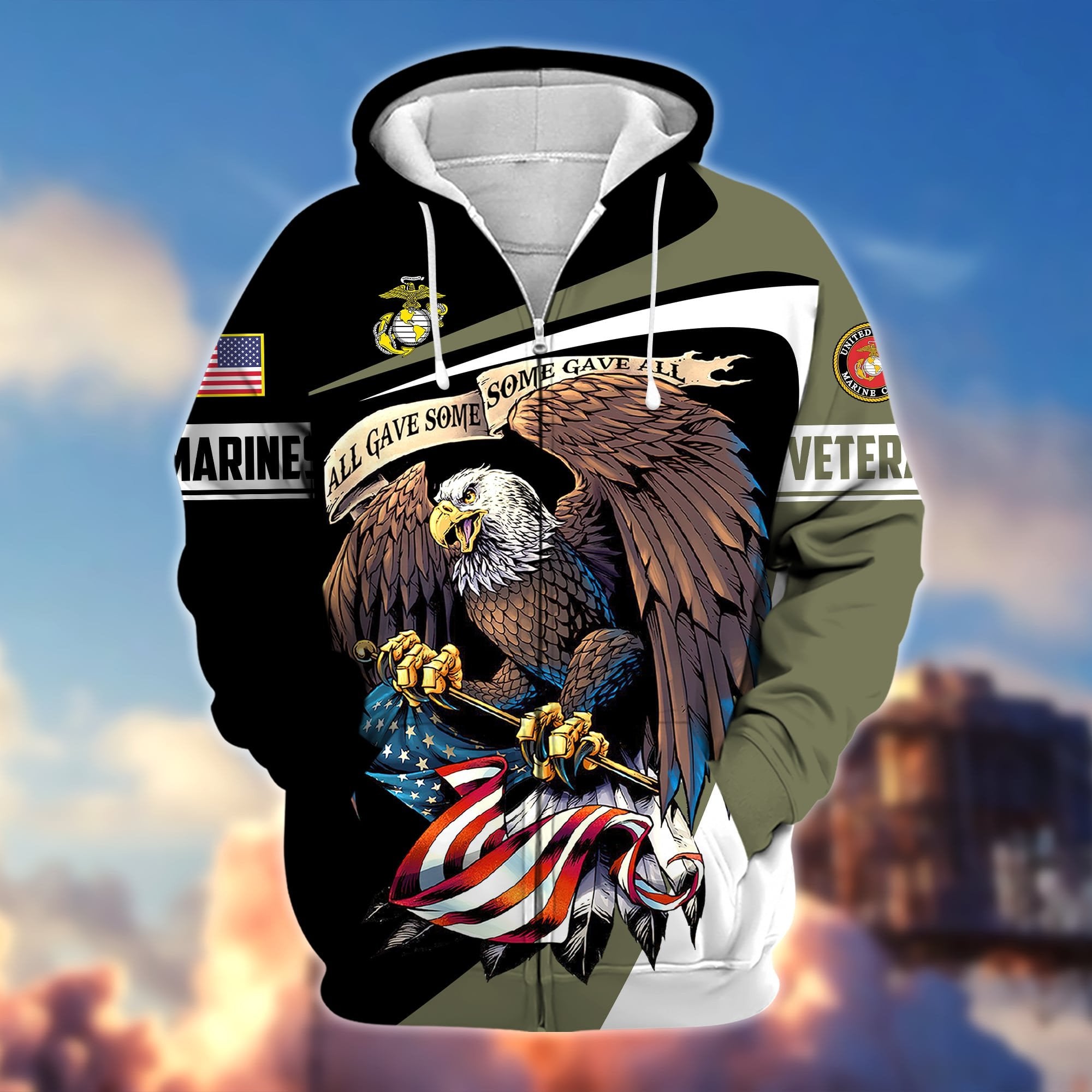 Premium Eagle US Veteran Zip Hoodie APVC220902
