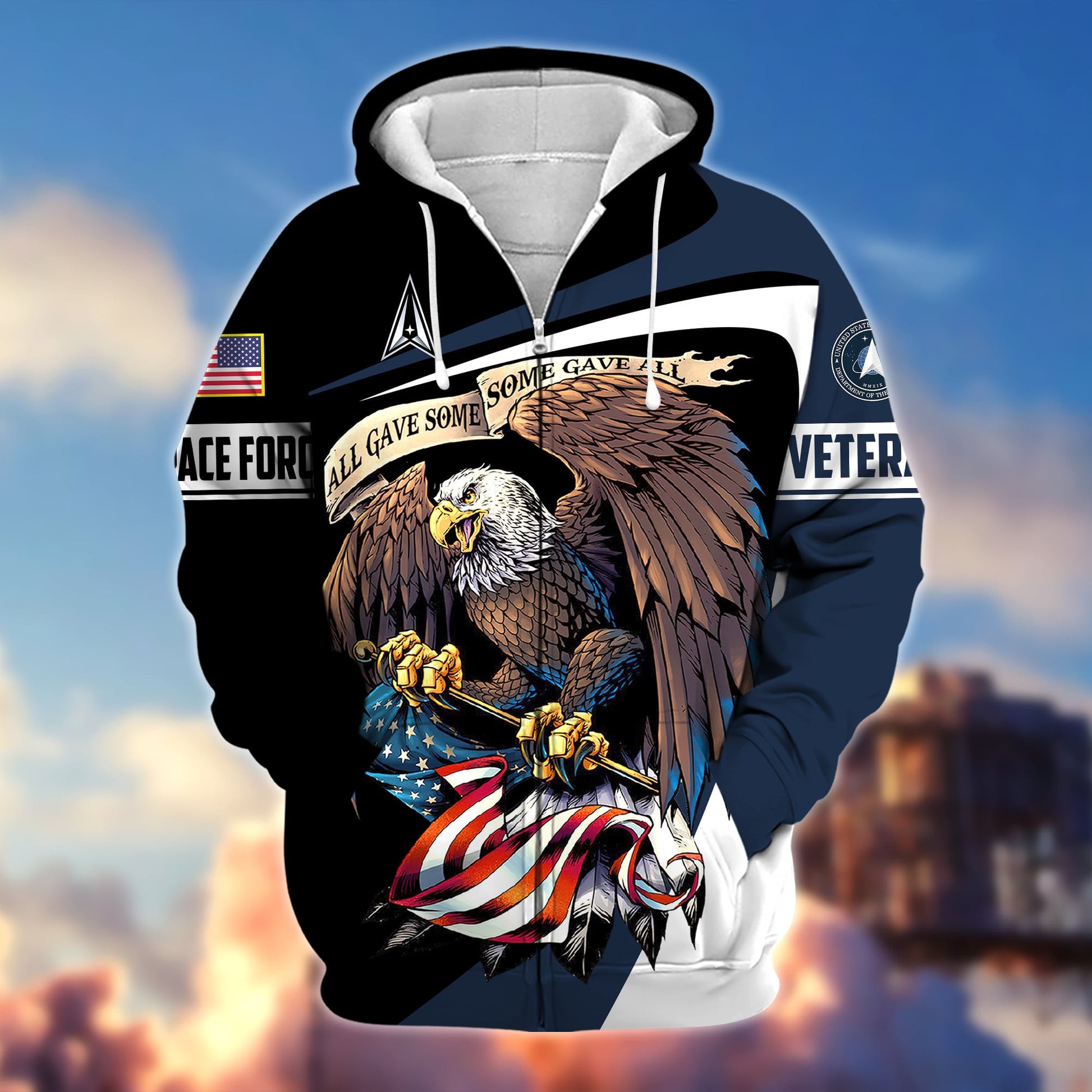 Premium Eagle US Veteran Zip Hoodie APVC220902