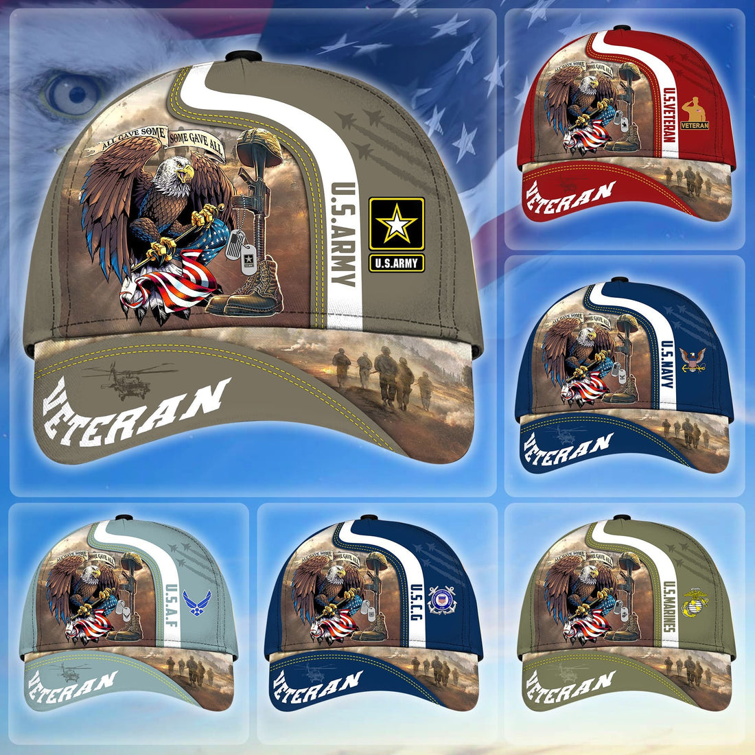 Premium All Gave Some Some Gave All US Veteran Cap APVC241001