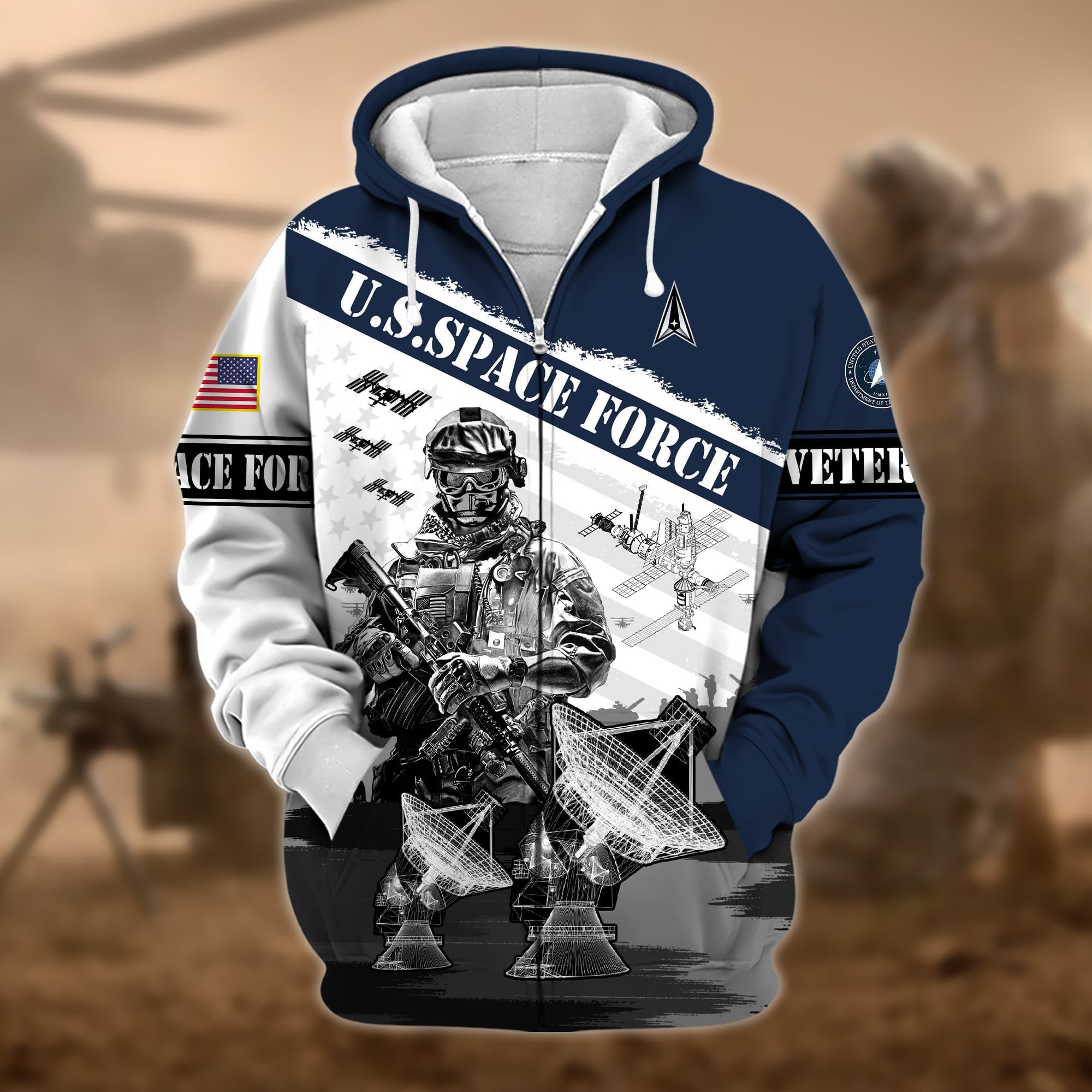 Premium Honoring All Who Served US Veteran Zip Hoodie APVC031102
