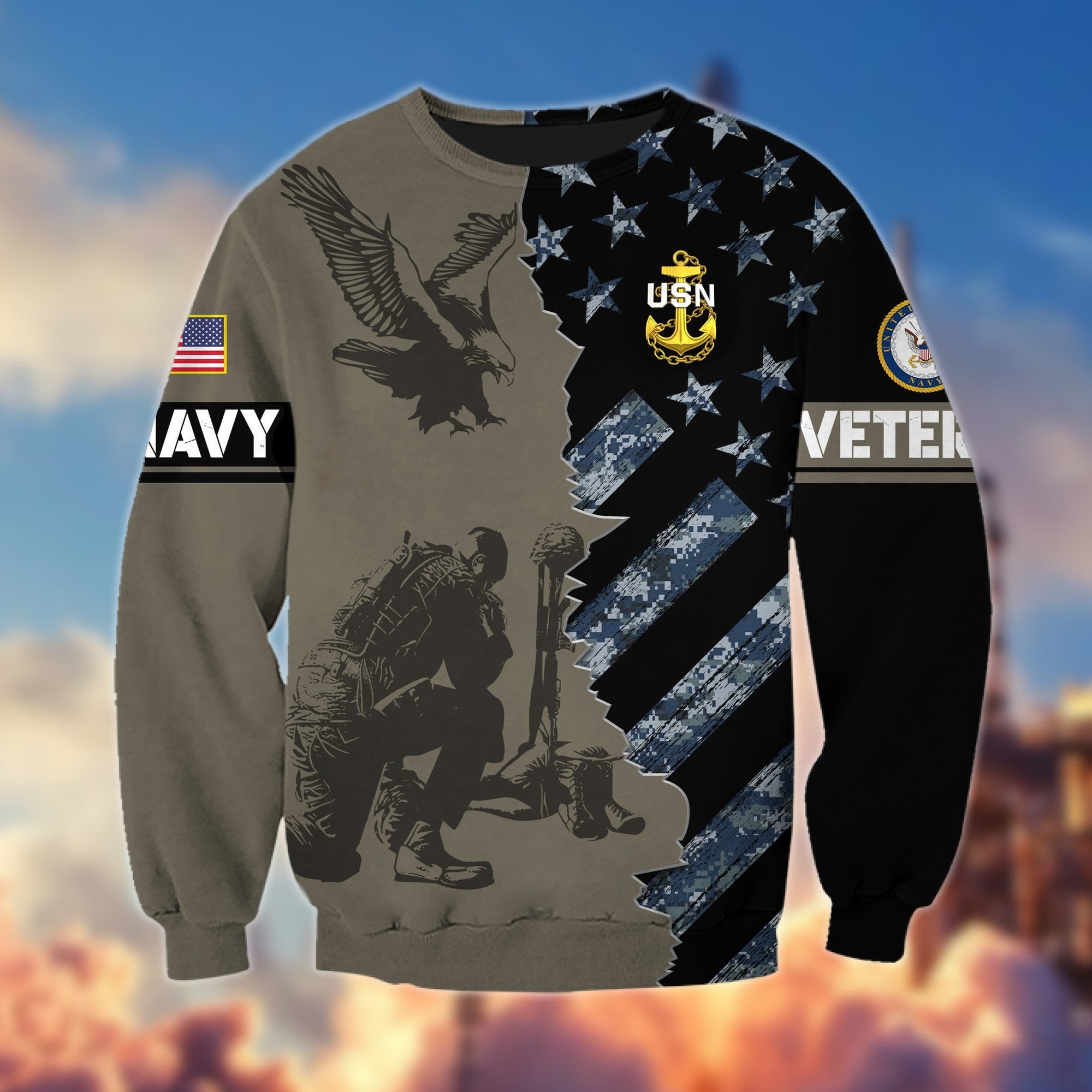 Premium Multiservice US Veteran Sweatshirt APVC031101