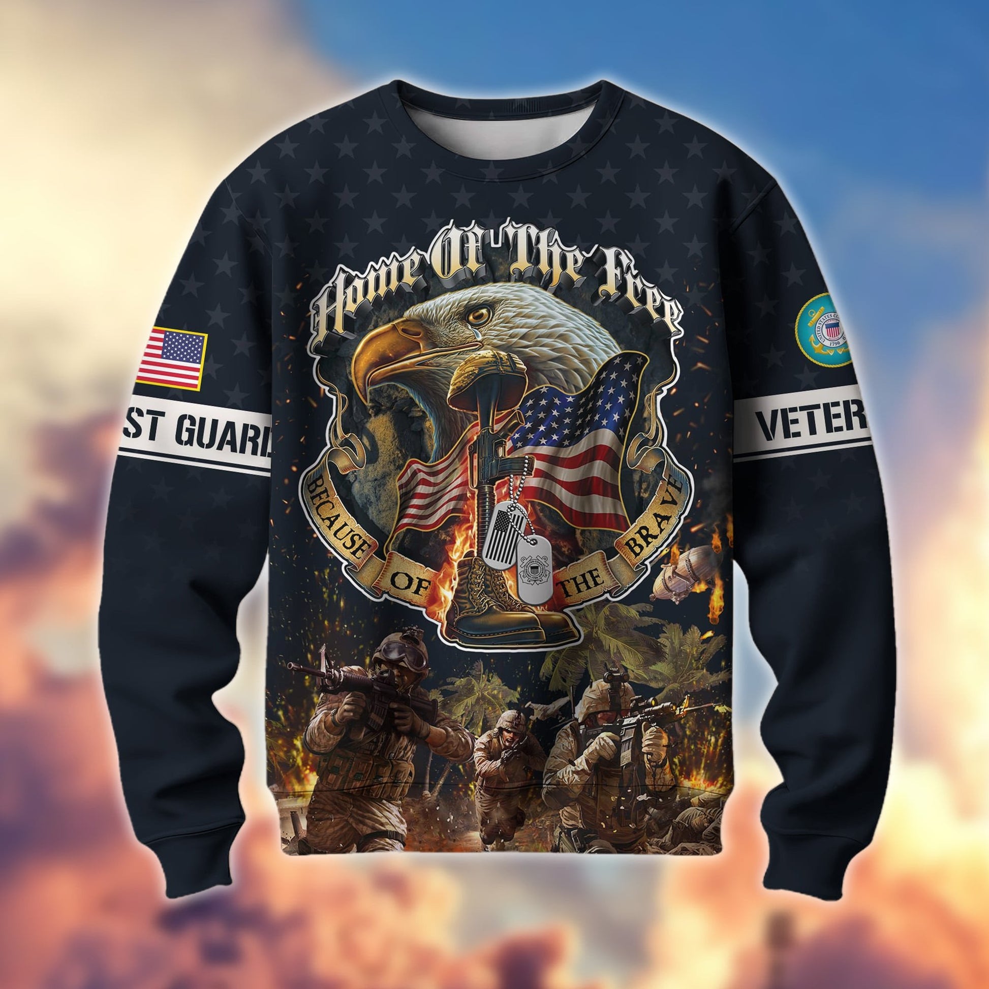 Premium Home Of The Free US Veteran Sweatshirt APVC151101