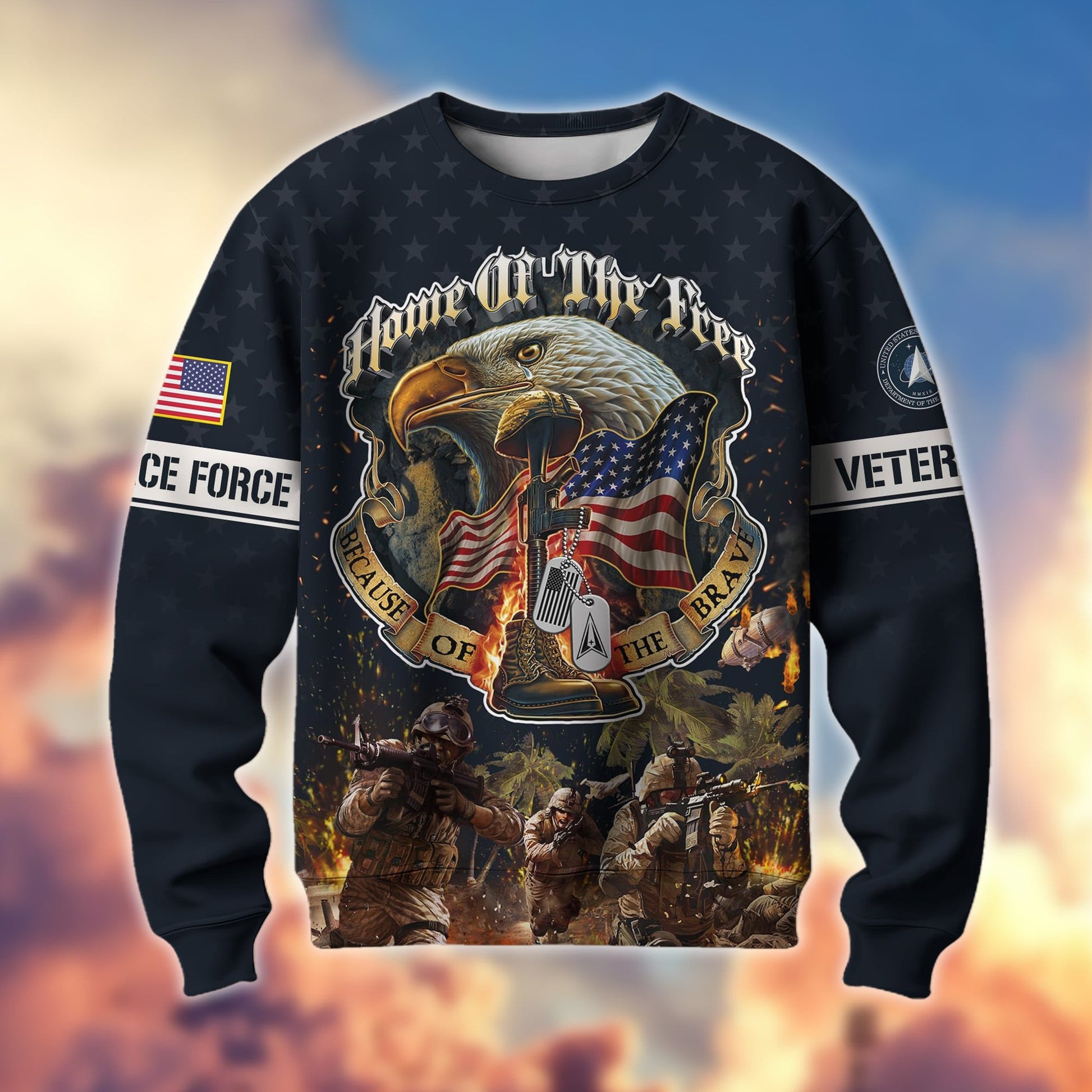 Premium Home Of The Free US Veteran Sweatshirt APVC151101