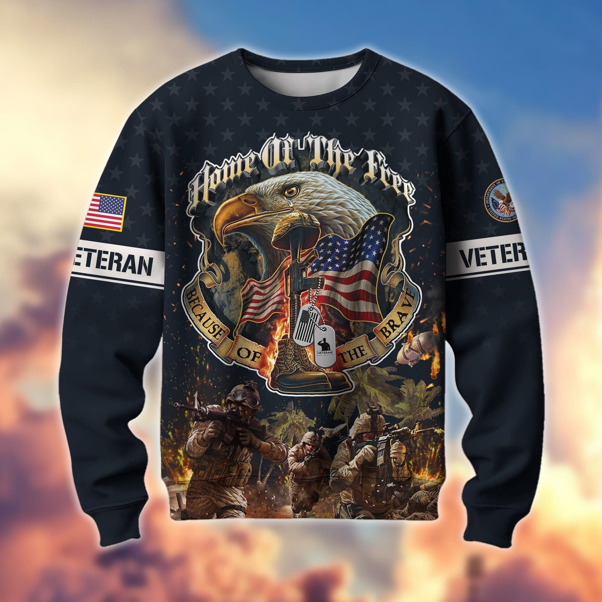 Premium Home Of The Free US Veteran Sweatshirt APVC151101