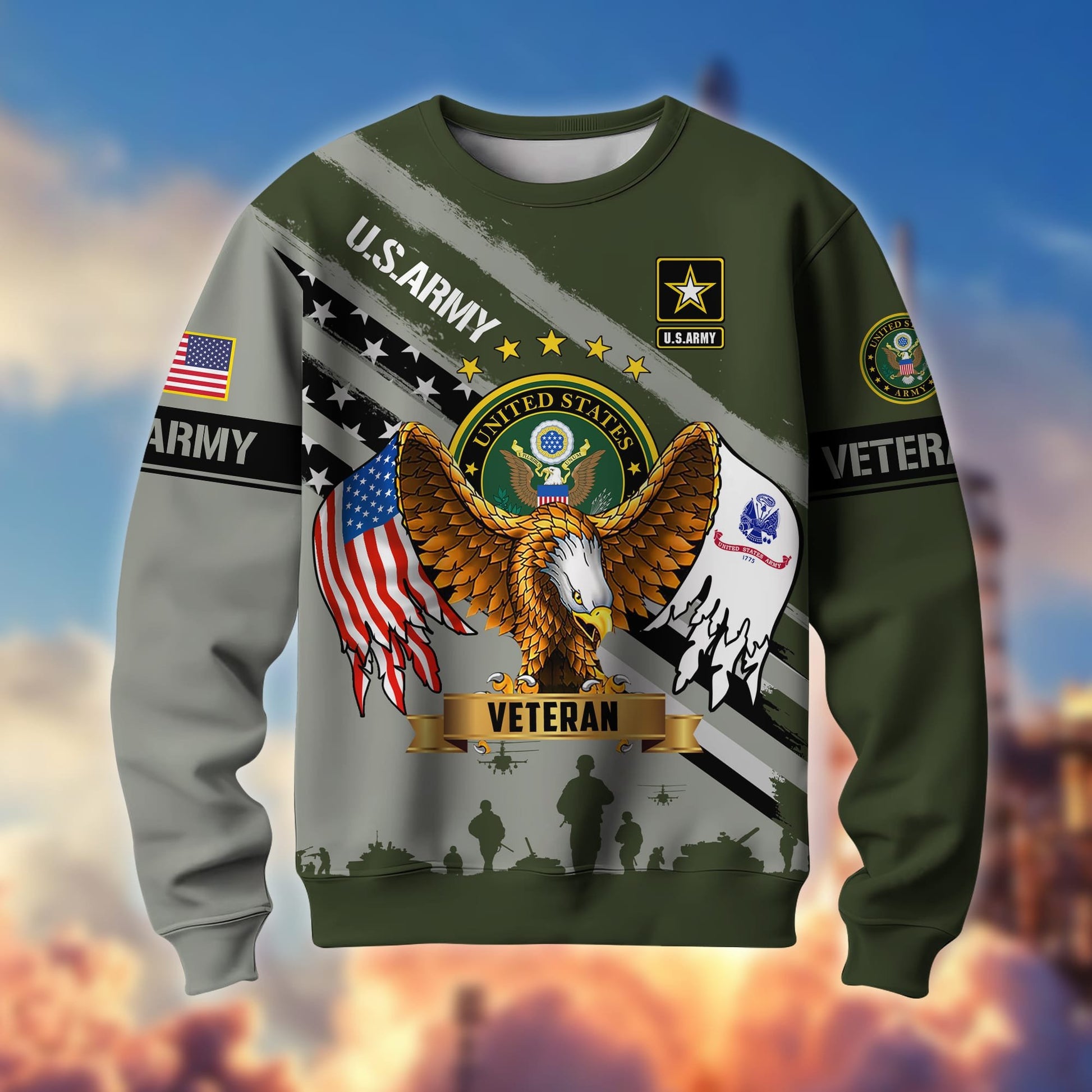 Premium Multiservice US Veteran Sweatshirt APVC221201