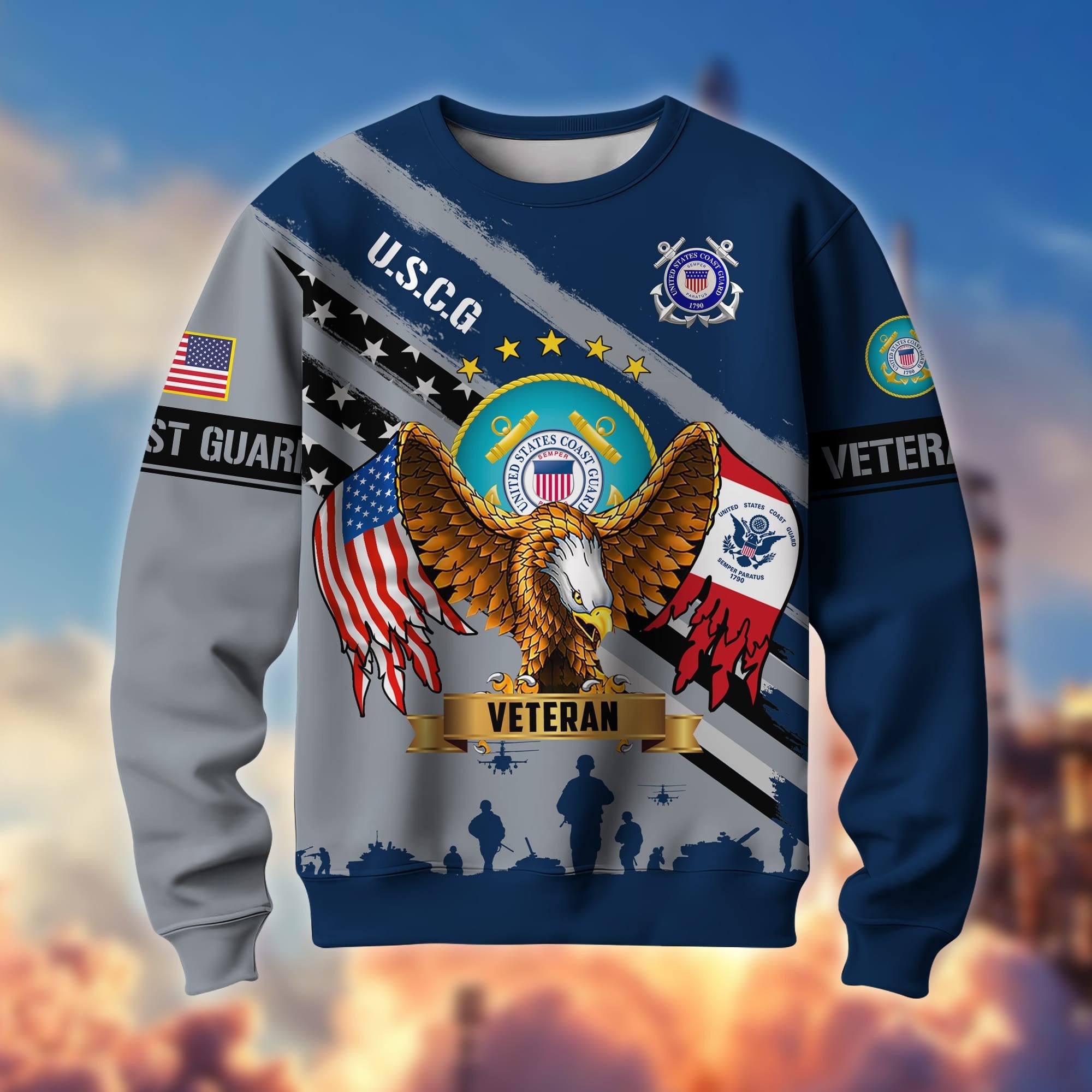 Premium Multiservice US Veteran Sweatshirt APVC221201