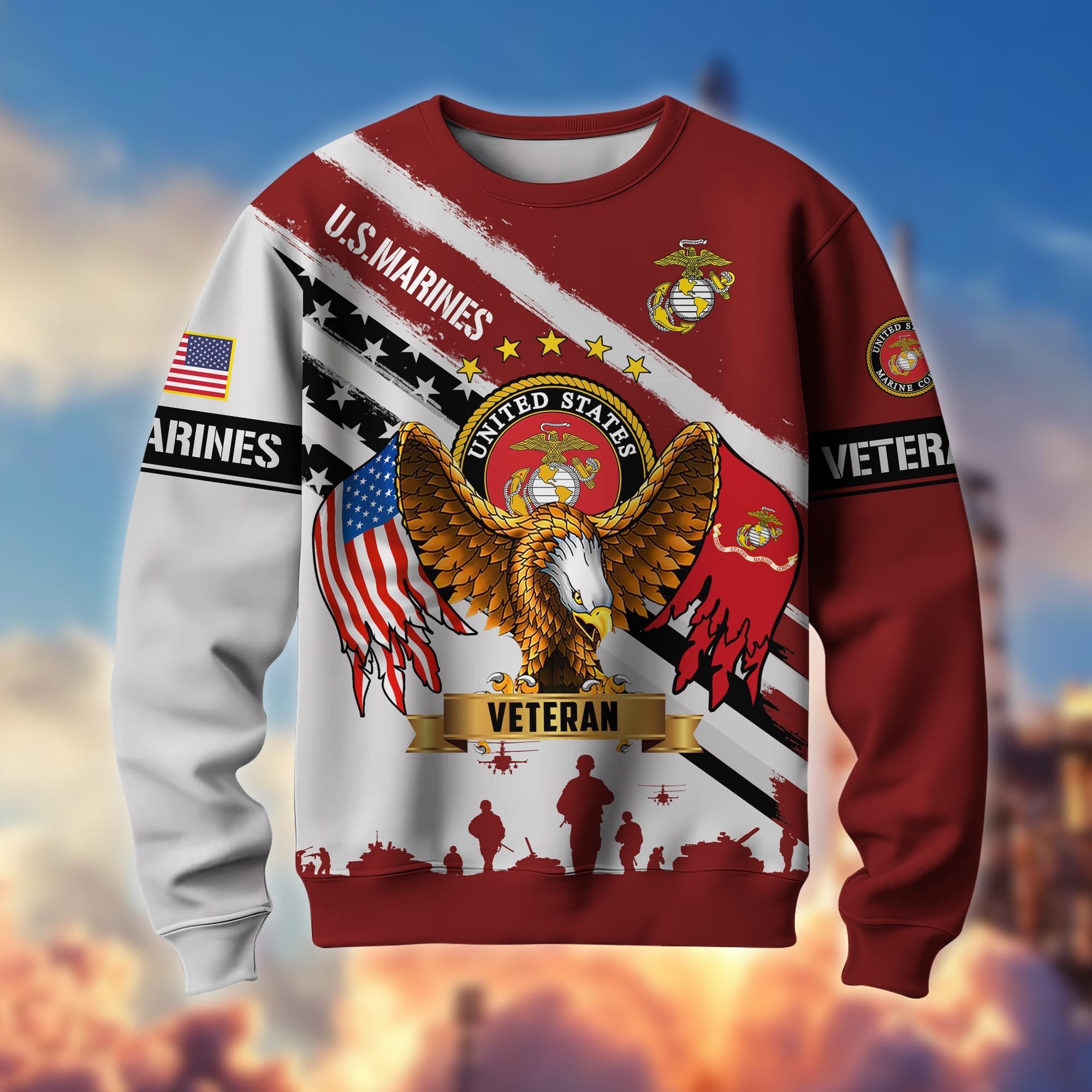 Premium Multiservice US Veteran Sweatshirt APVC221201