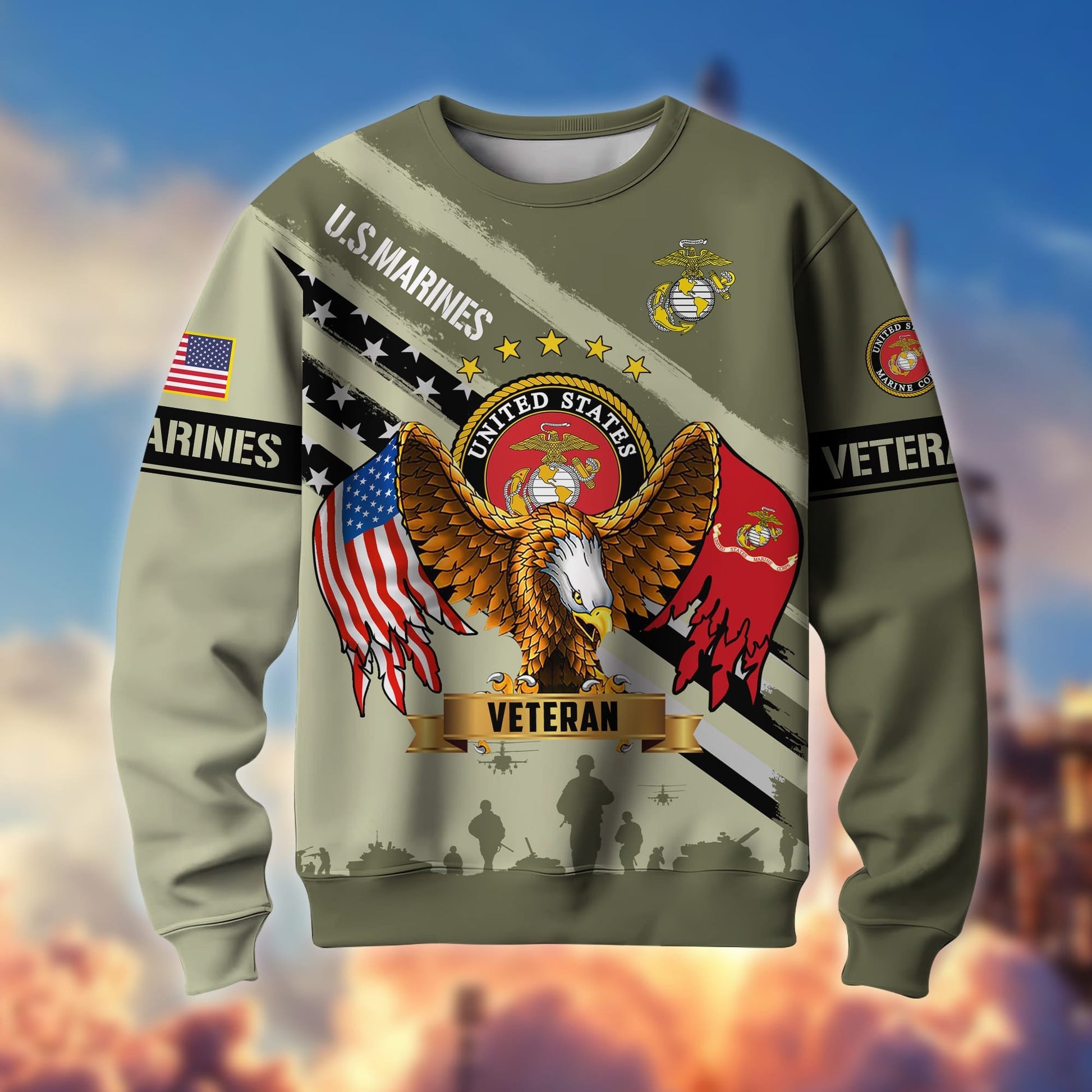 Premium Multiservice US Veteran Sweatshirt APVC221201