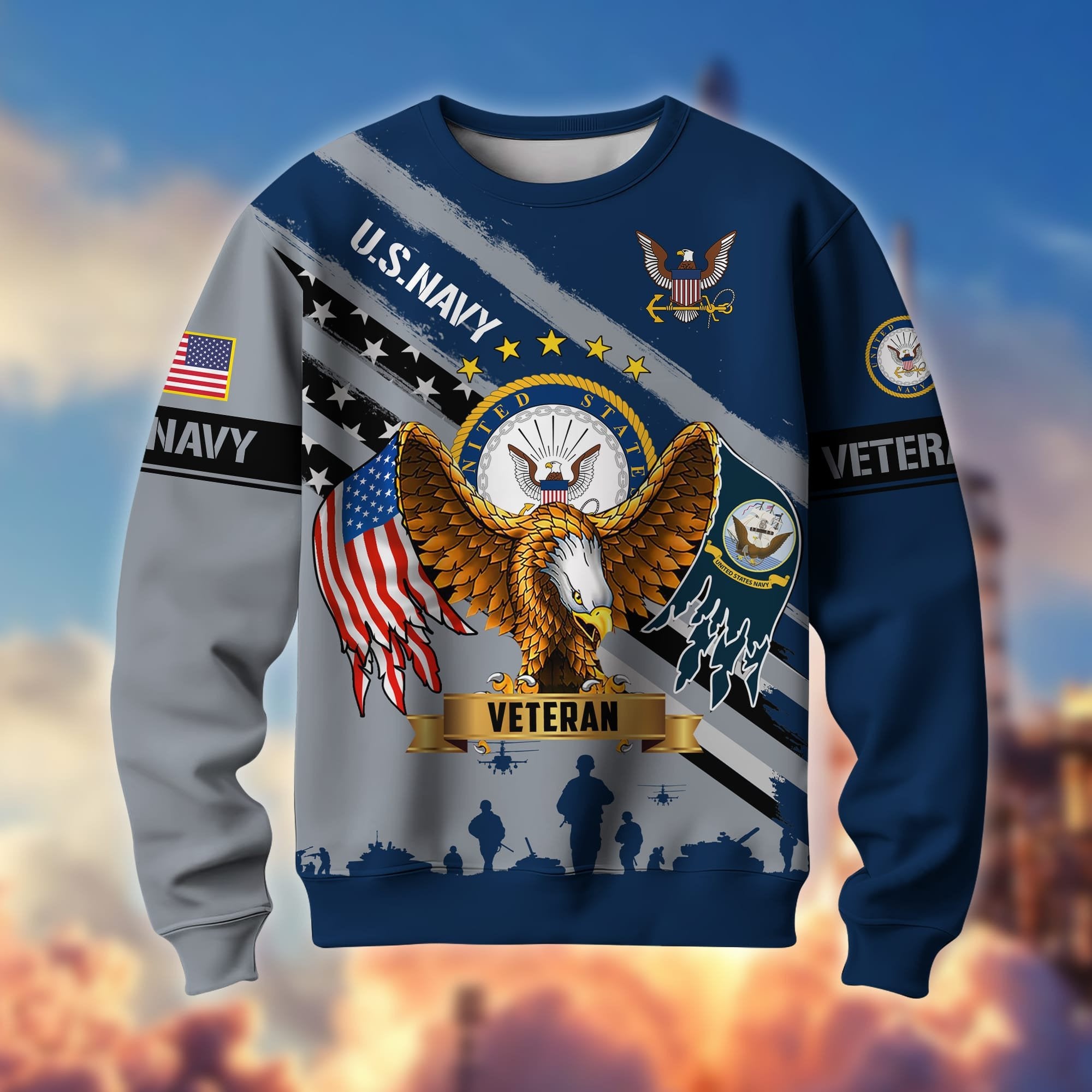 Premium Multiservice US Veteran Sweatshirt APVC221201