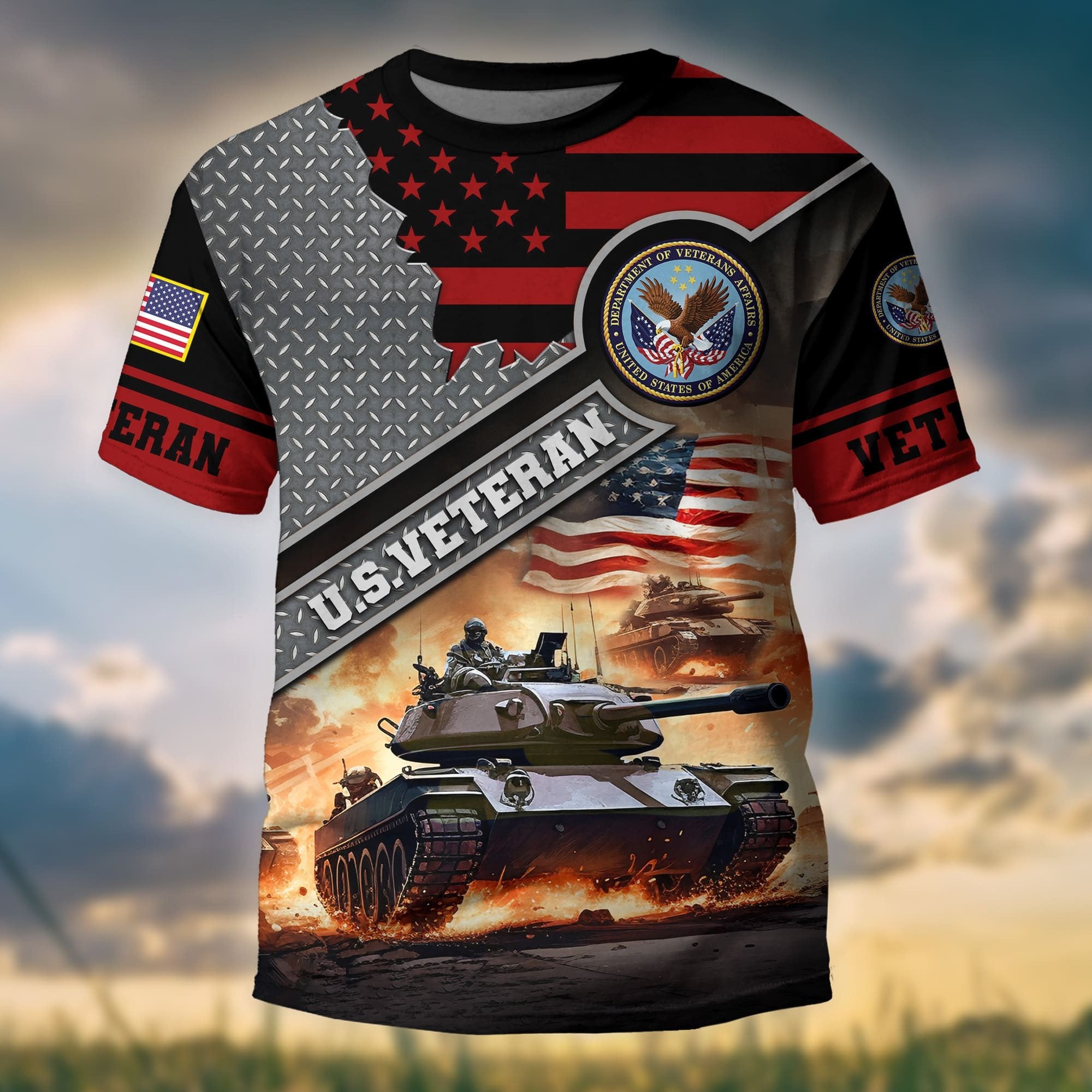 Premium Multiservice US Veteran T-Shirt APVC080101