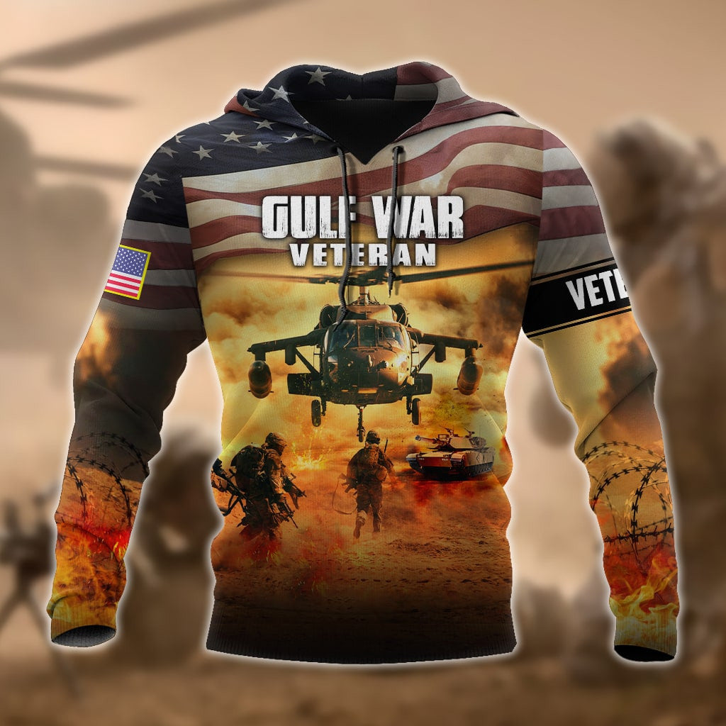 Premium Gulf War US Veteran Zip Hoodie APVC261201