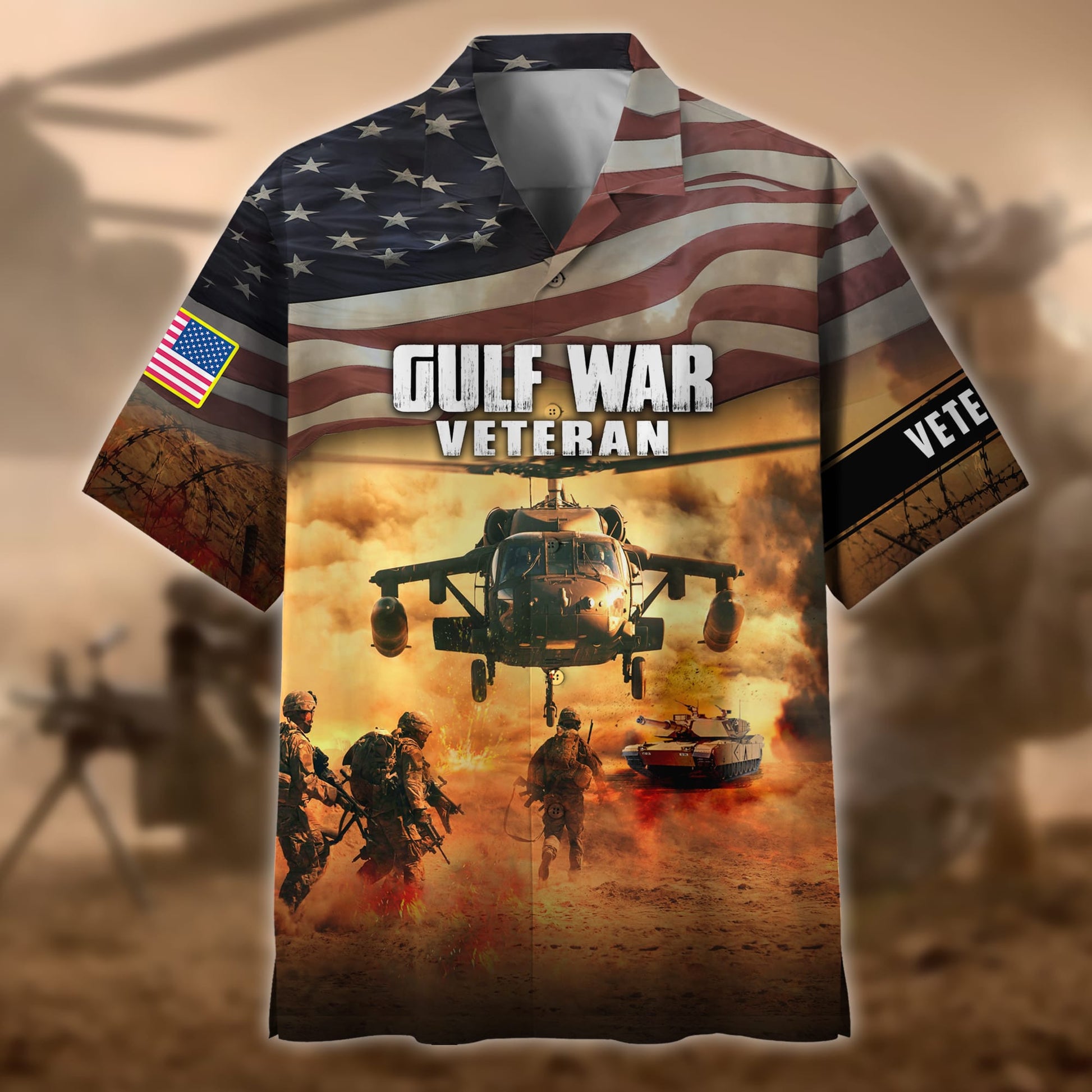 Premium Gulf War US Veteran Zip Hoodie APVC261201