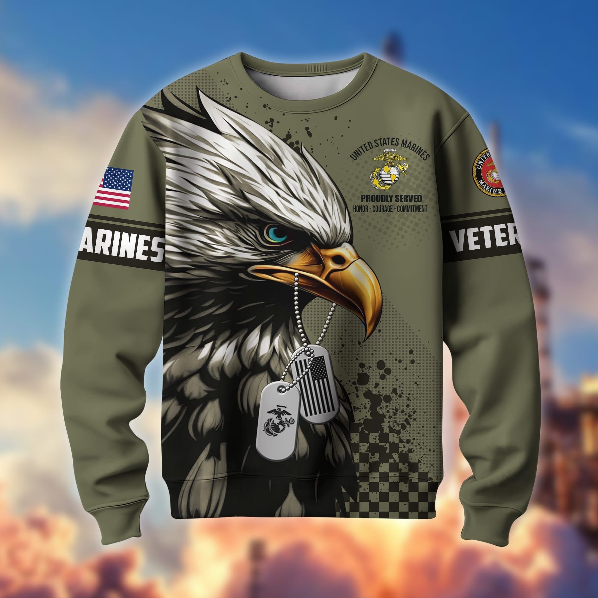 Premium Eagle US Veterans Sweatshirt APVC230102