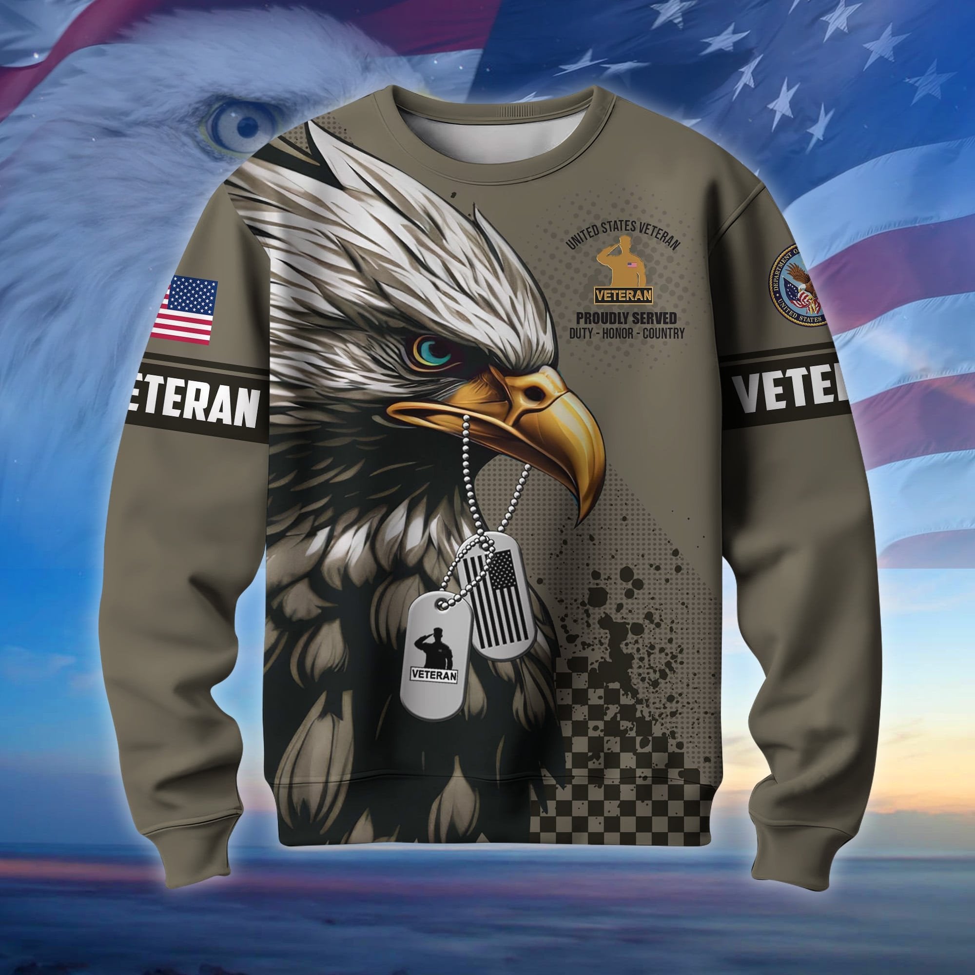 Premium Eagle US Veterans Sweatshirt APVC230102