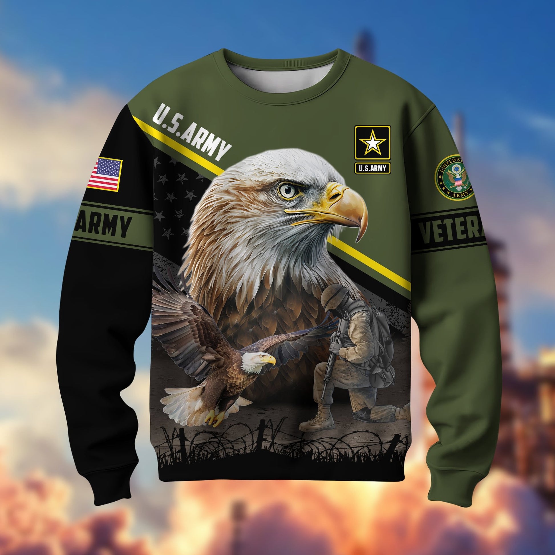 Premium US Multiple Service US Veterans Sweatshirt APVC030202