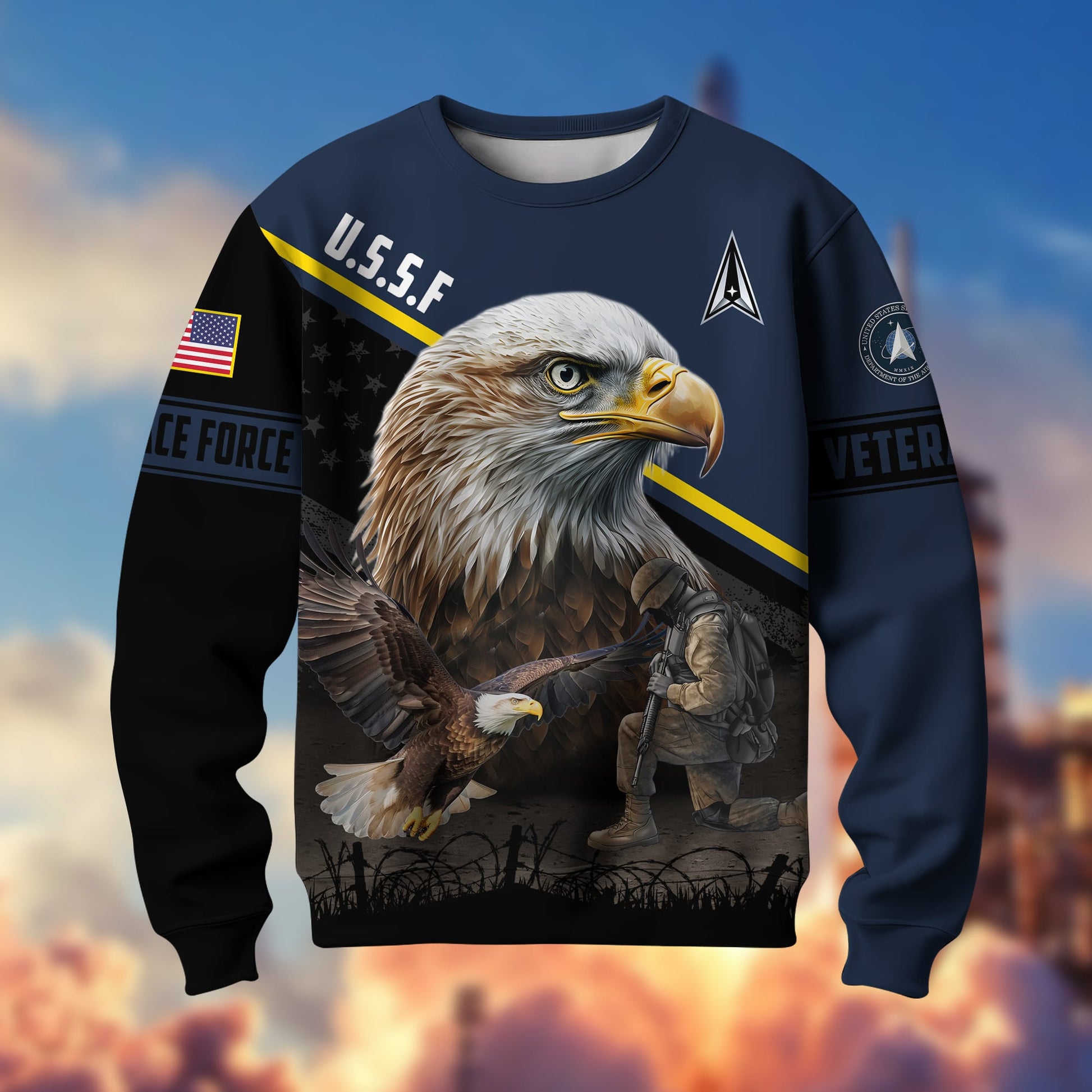 Premium US Multiple Service US Veterans Sweatshirt APVC030202