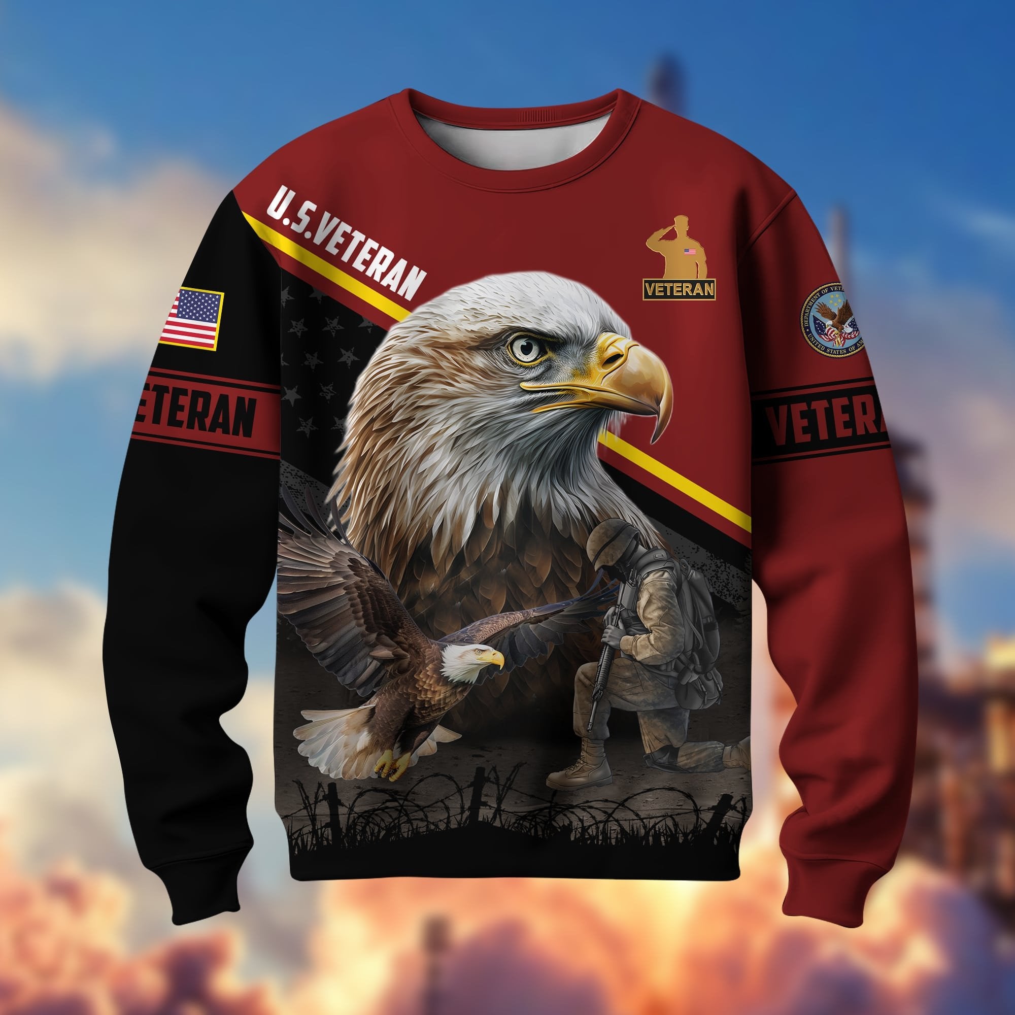 Premium US Multiple Service US Veterans Sweatshirt APVC030202