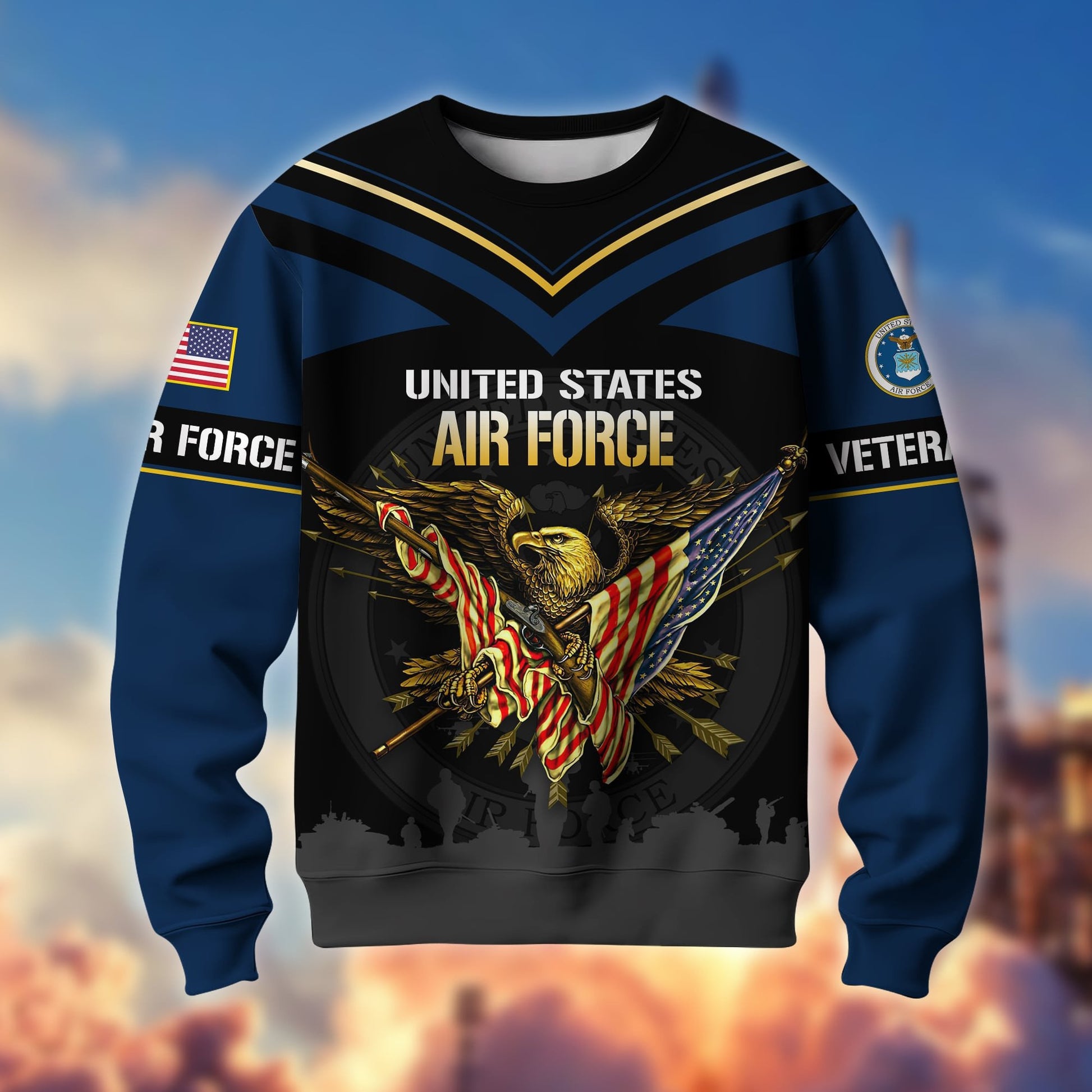 Premium Proudly Served US Veterans Sweatshirt APVC190201