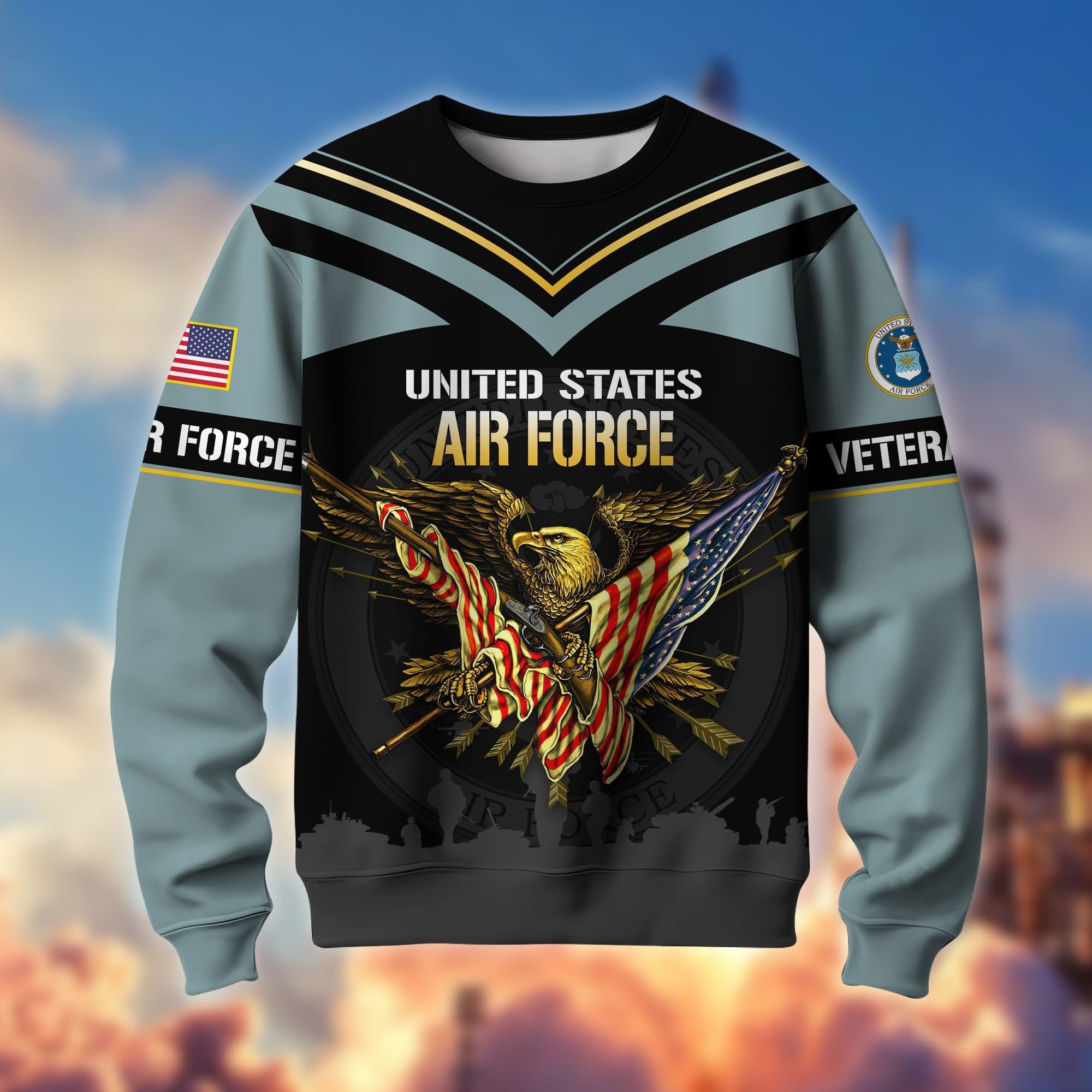 Premium Proudly Served US Veterans Sweatshirt APVC190201