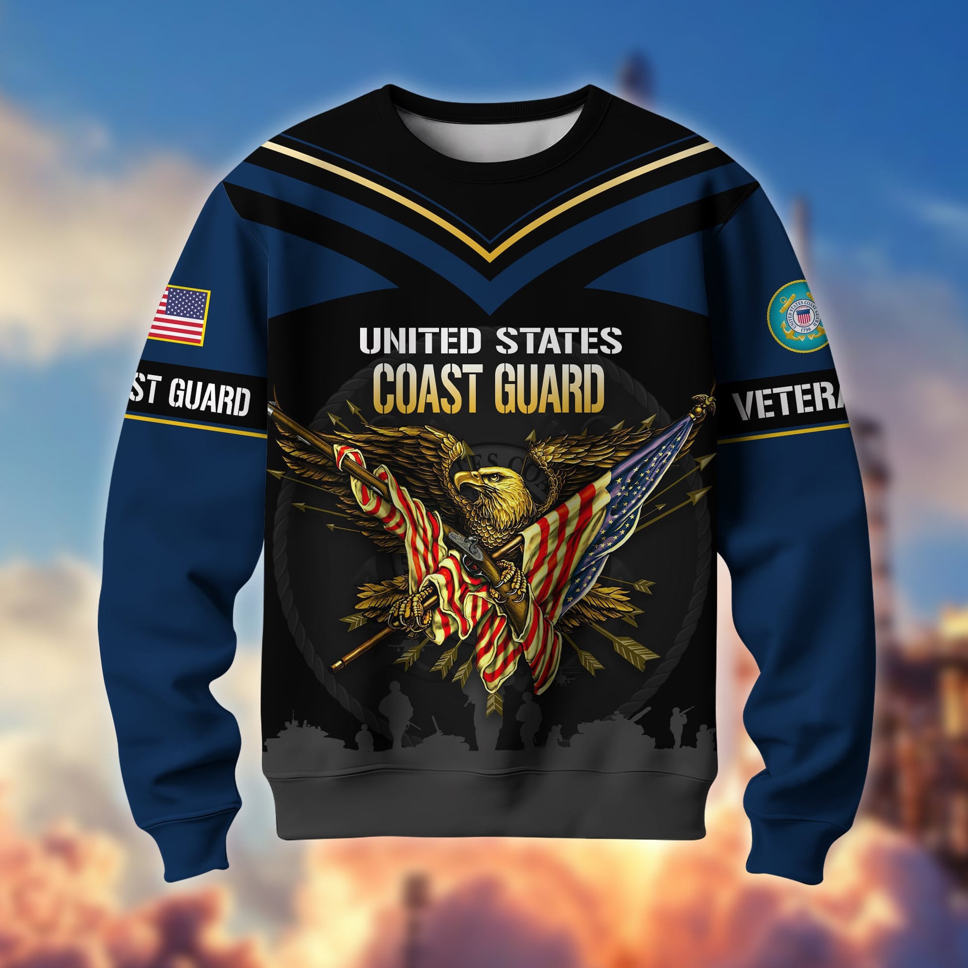 Premium Proudly Served US Veterans Sweatshirt APVC190201