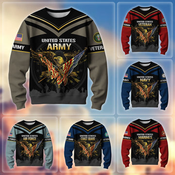 Premium Proudly Served US Veterans Sweatshirt APVC190201