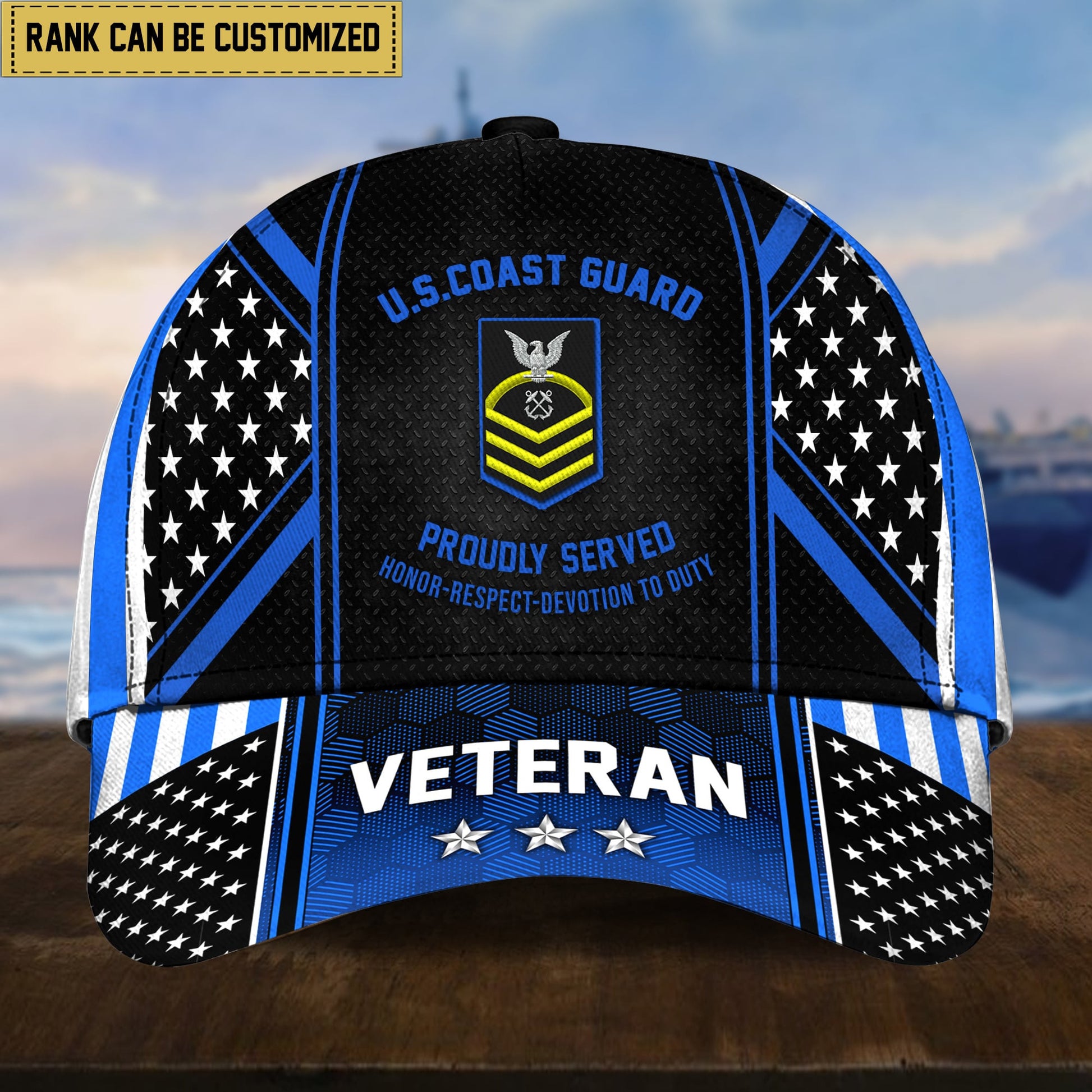 Premium Custom Rank US Veterans Cap APVC220201