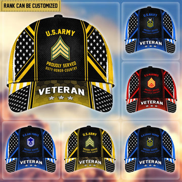 Premium Custom Rank US Veterans Cap APVC220201