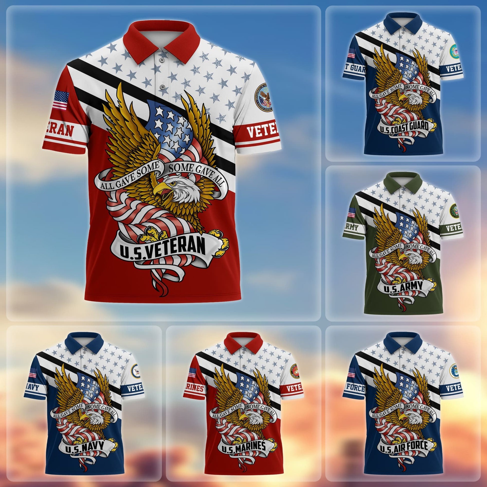 Premium All Gave Some Some Gave All US Veterans Polo Shirt APVC220203