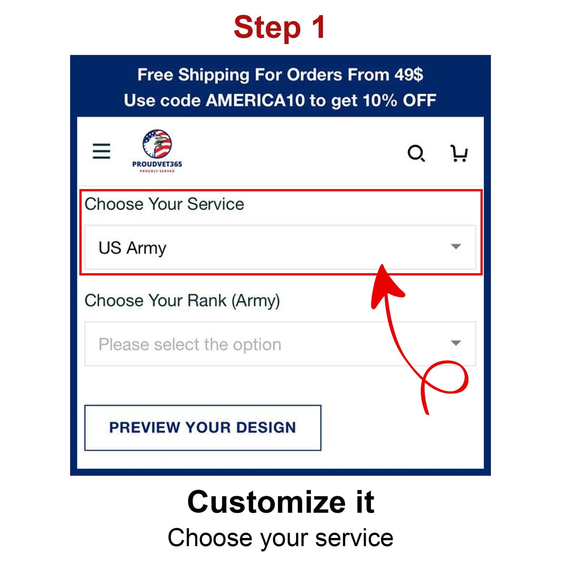 Premium Custom Rank US Veterans Cap APVC230201
