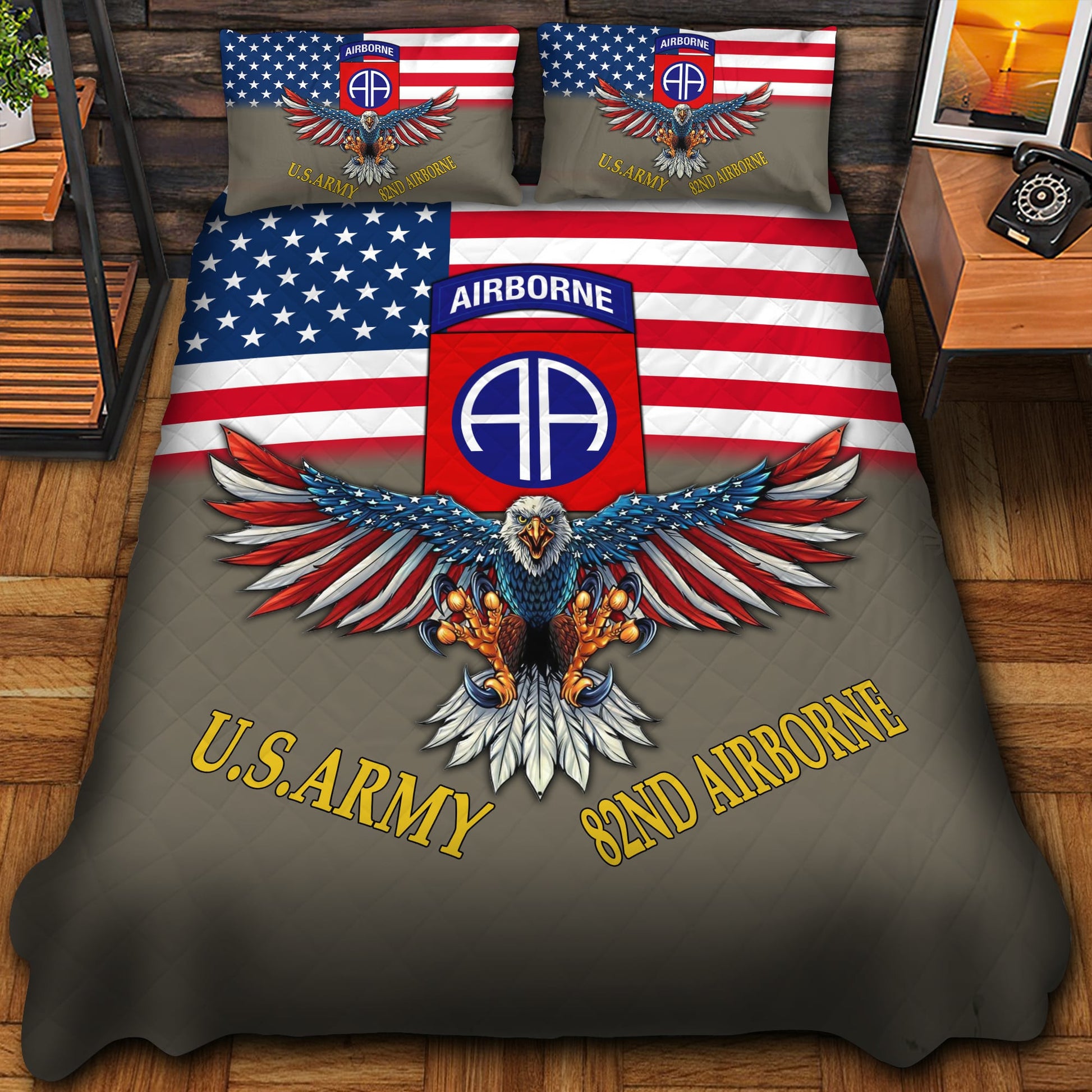 Premium US Army 82nd Airborne Division Bedding Set APVC050310