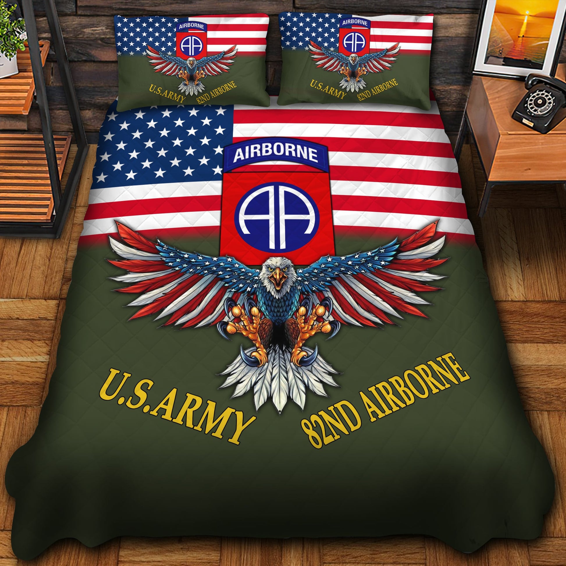 Premium US Army 82nd Airborne Division Bedding Set APVC050310