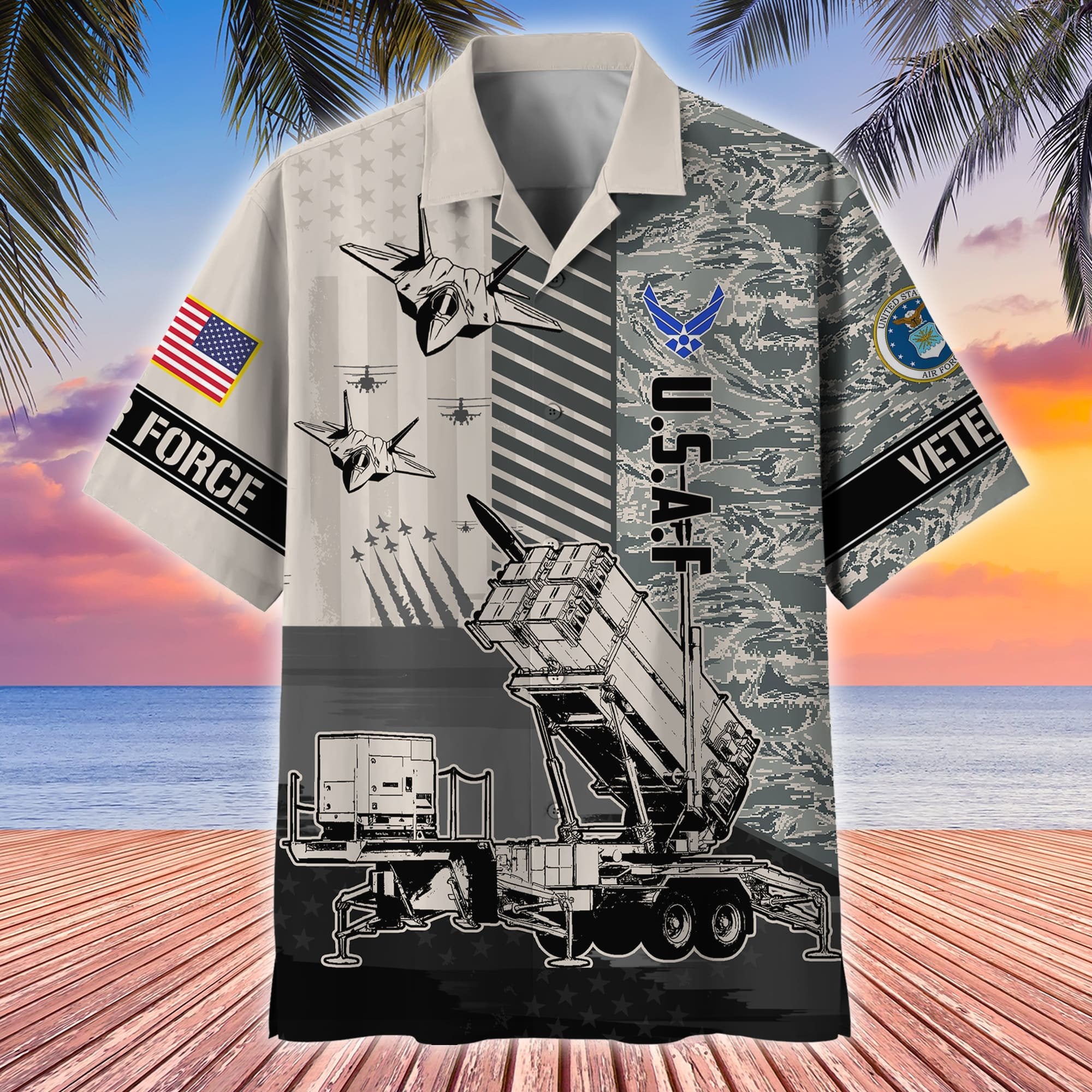 Premium Multiple US Military Services US Veterans Hawaii Shirt APVC070301
