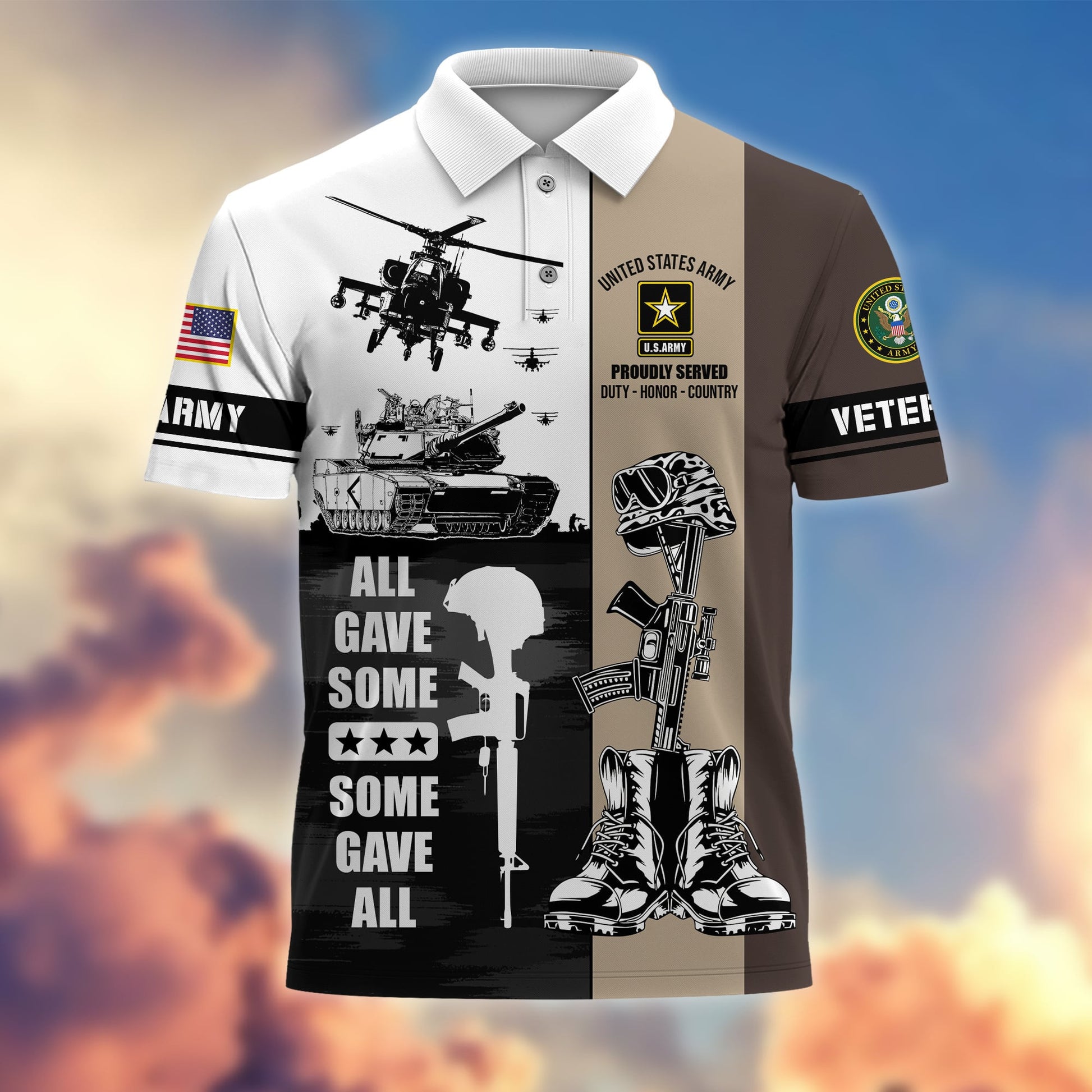 Premium All Gave Some Some Gave All US Veterans Polo Shirt APVC130303