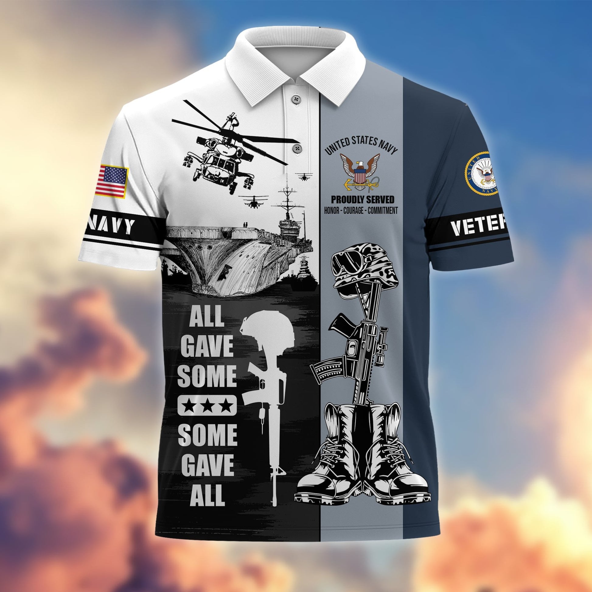 Premium All Gave Some Some Gave All US Veterans Polo Shirt APVC130303