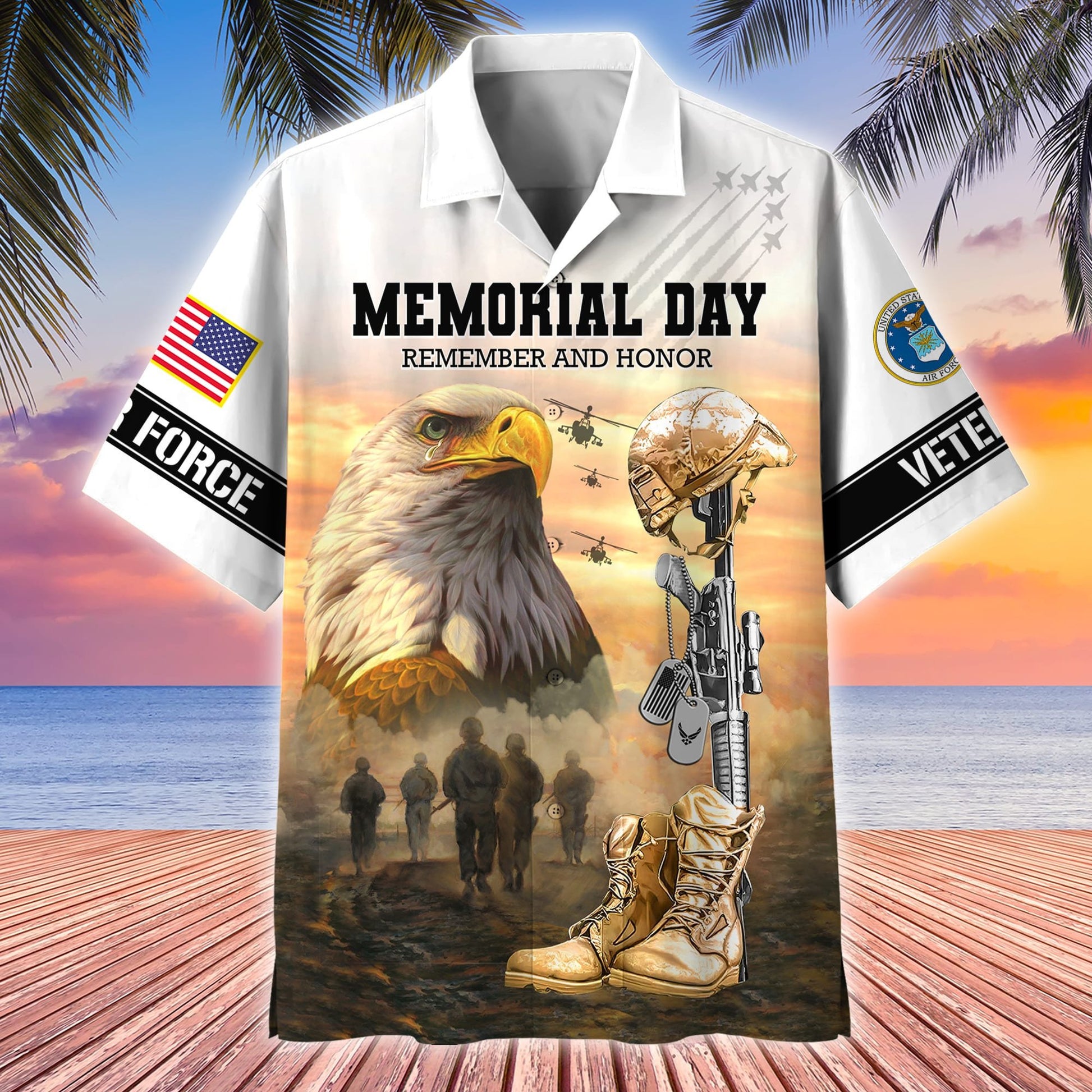 Premium Memorial Day Remember And Honor US Veterans Hawaii Shirt APVC140302