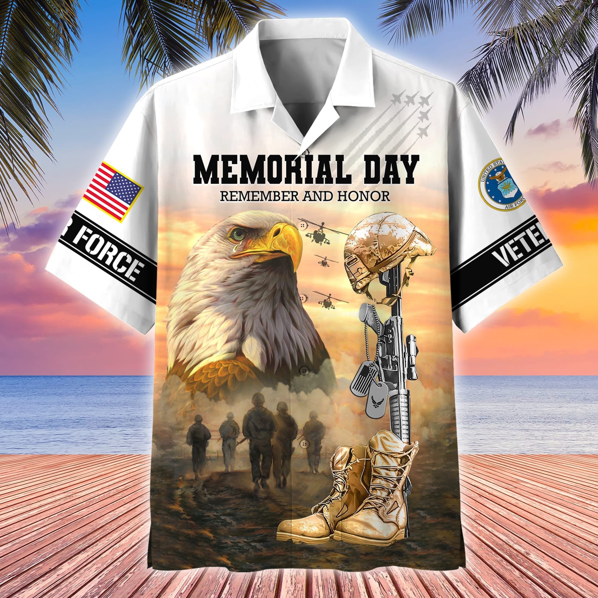 Premium Memorial Day Remember And Honor US Veterans Hawaii Shirt APVC140302