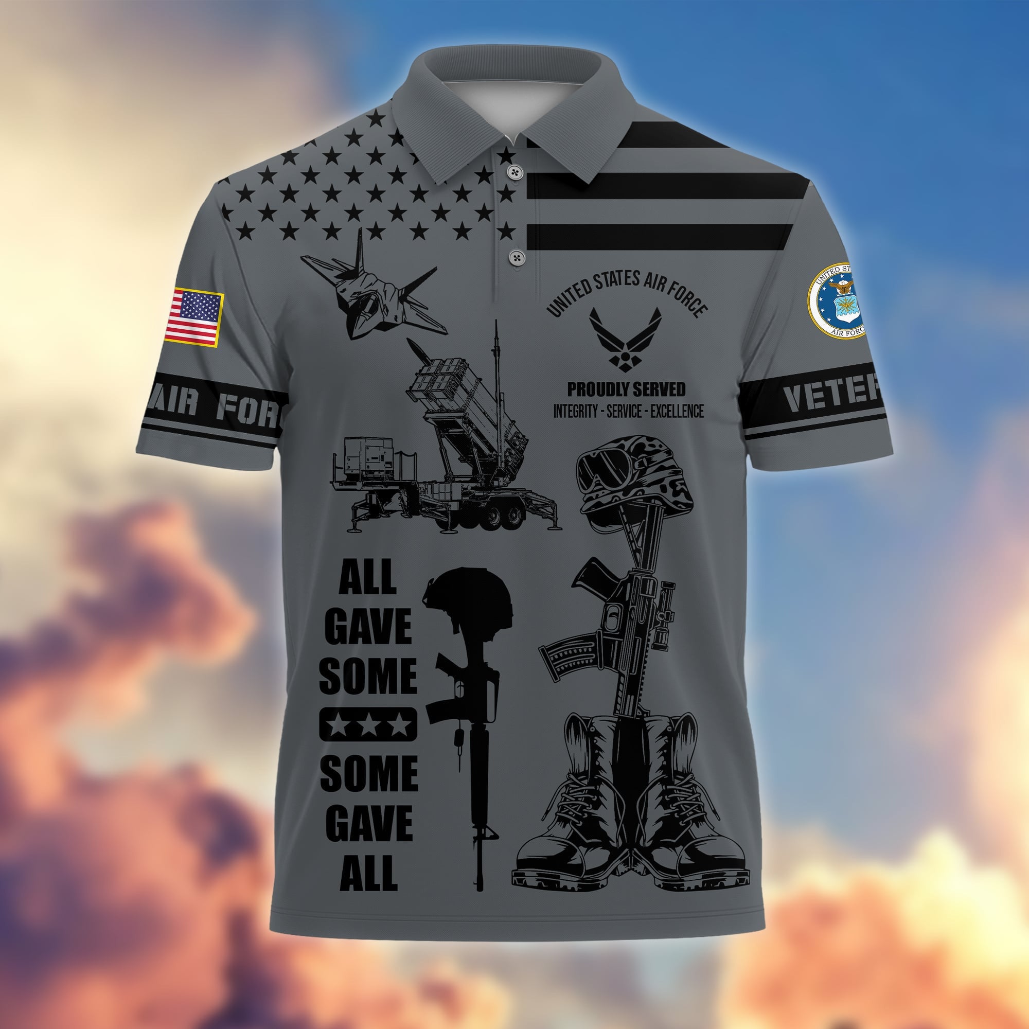 Premium All Gave Some Some Gave All US Veterans Polo Shirt APVC190301